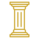 Golden column with a simple design.