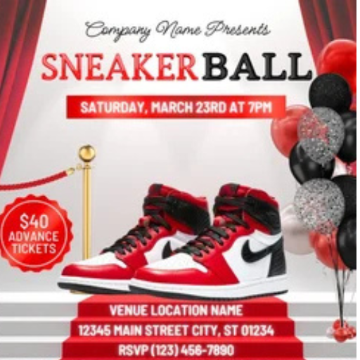Created by Keela Sneaker Ball  Party Flyer