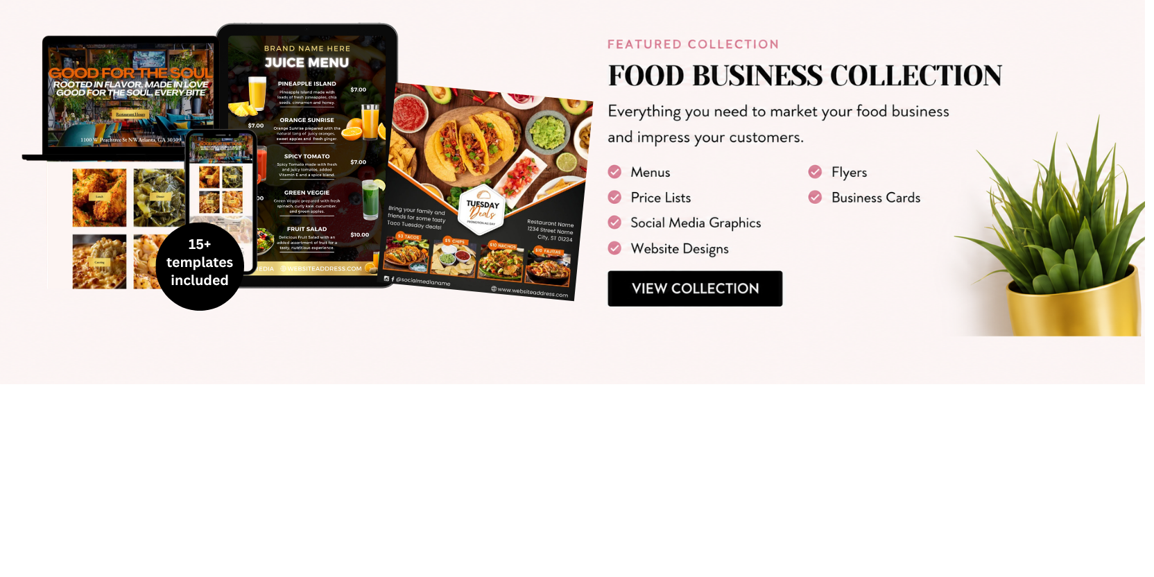 Created By Keela Food Business Collection Banner