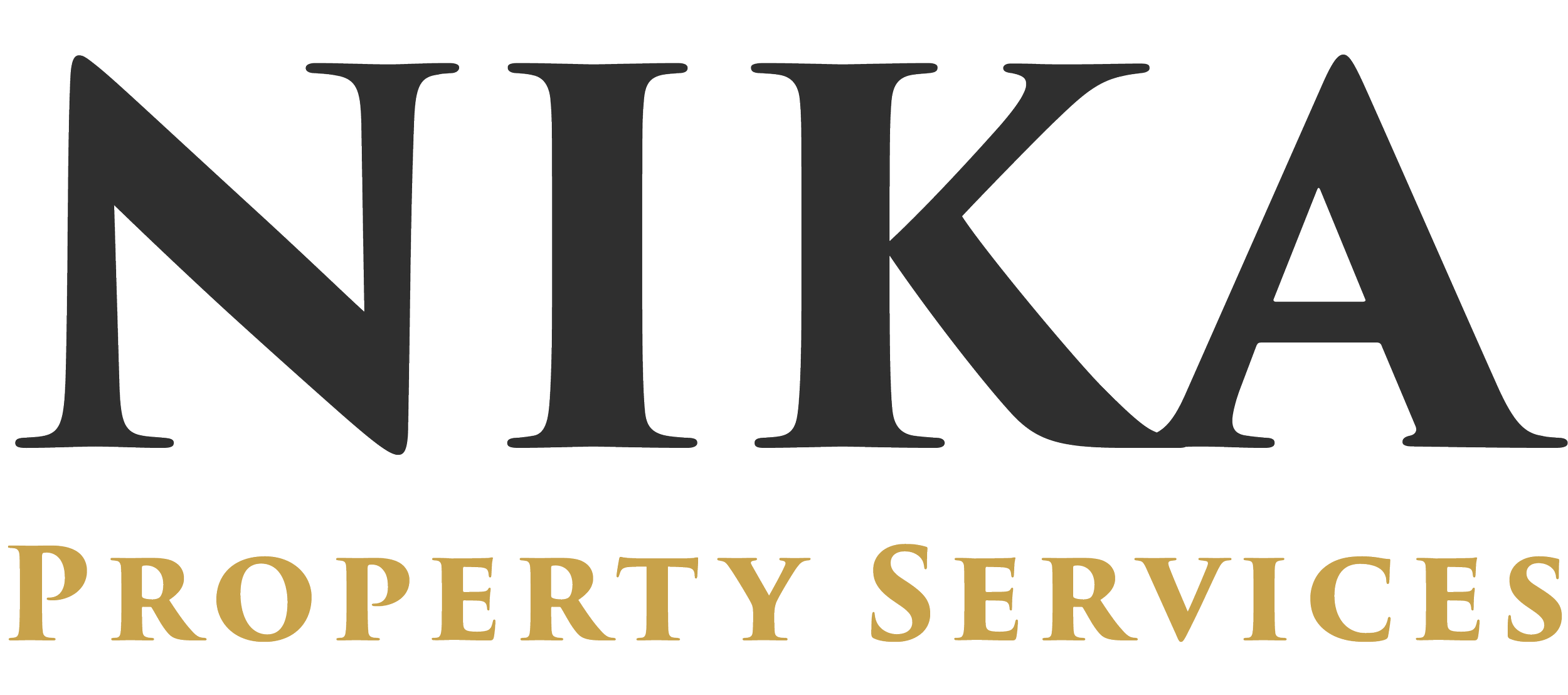 The logo of NIKA Property Services with the company name in large black and gold text