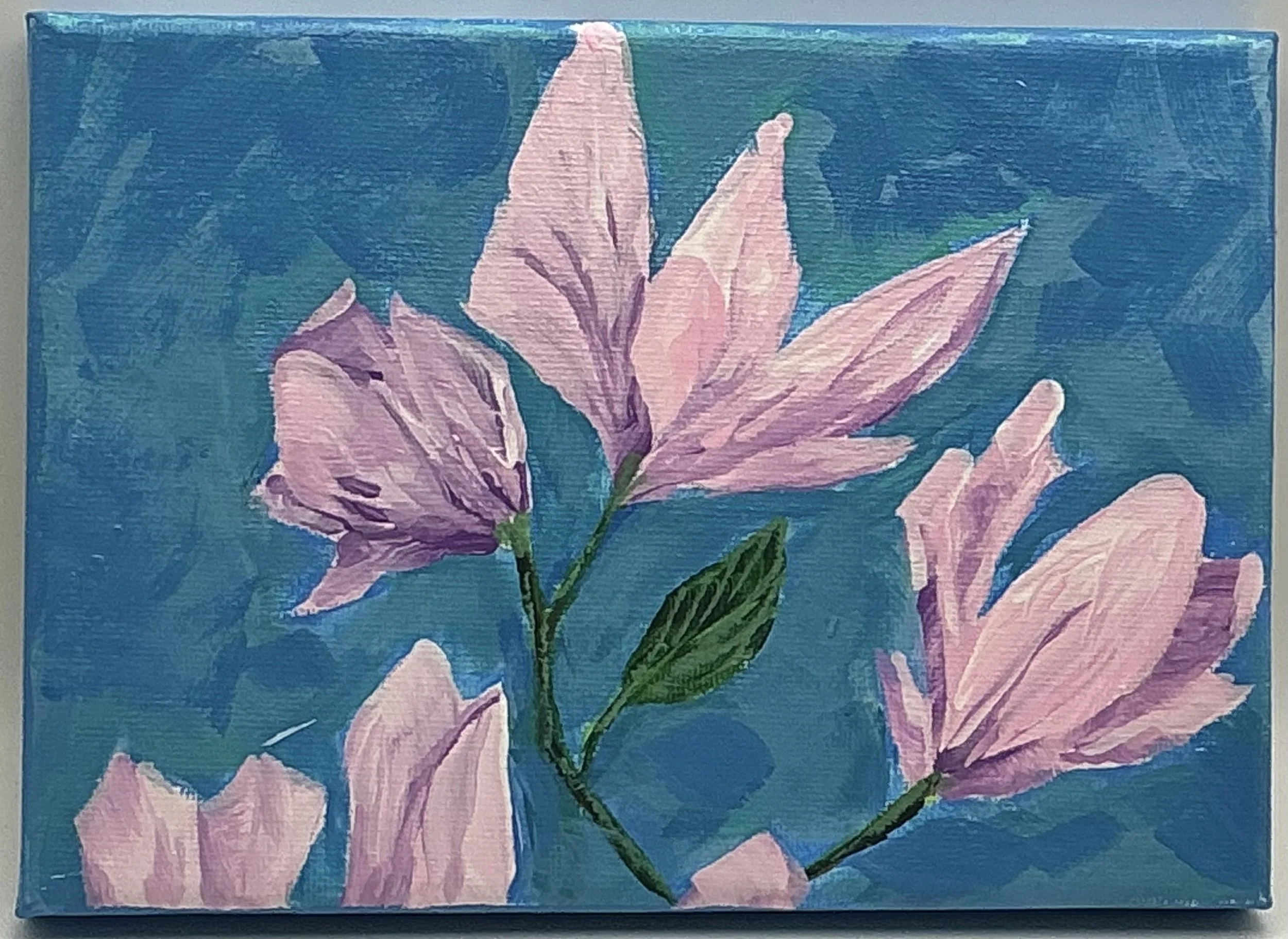 Vibrant Blossom 5x7 Acrylic Painting