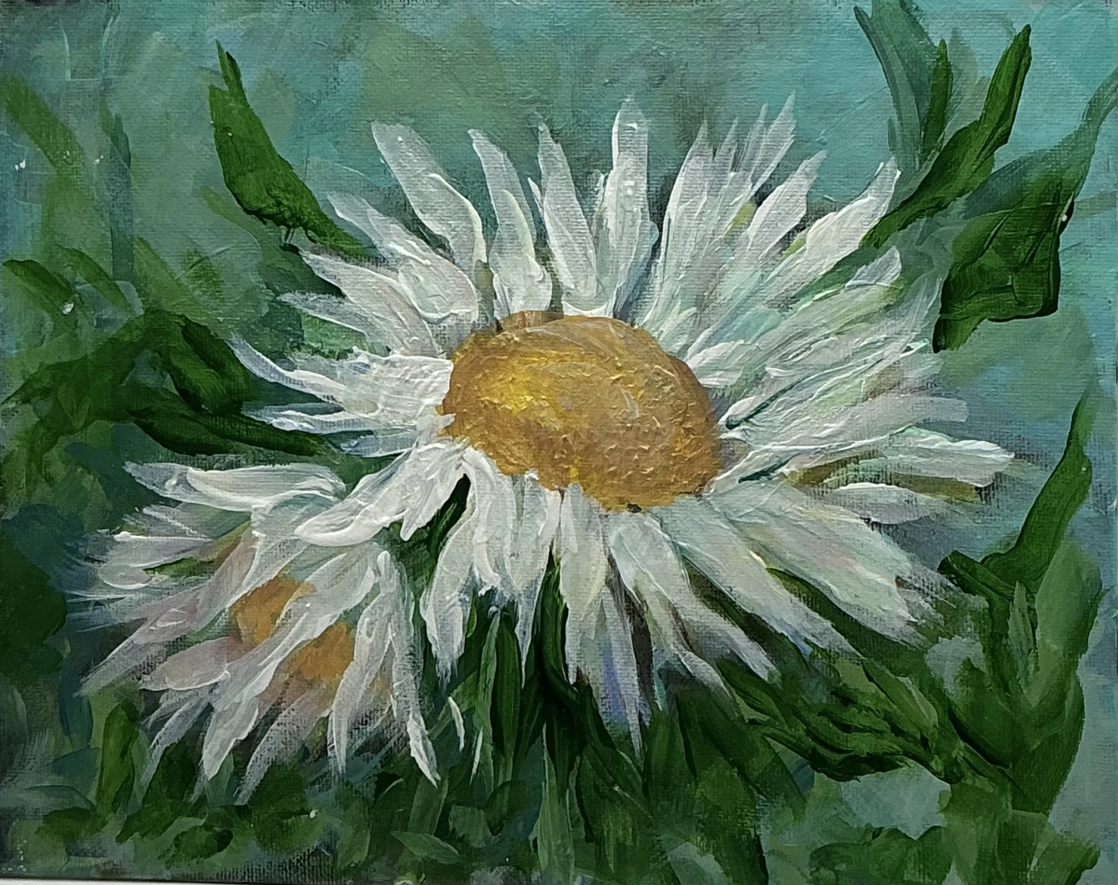 Radiant Daisy Delight Canvas Painting