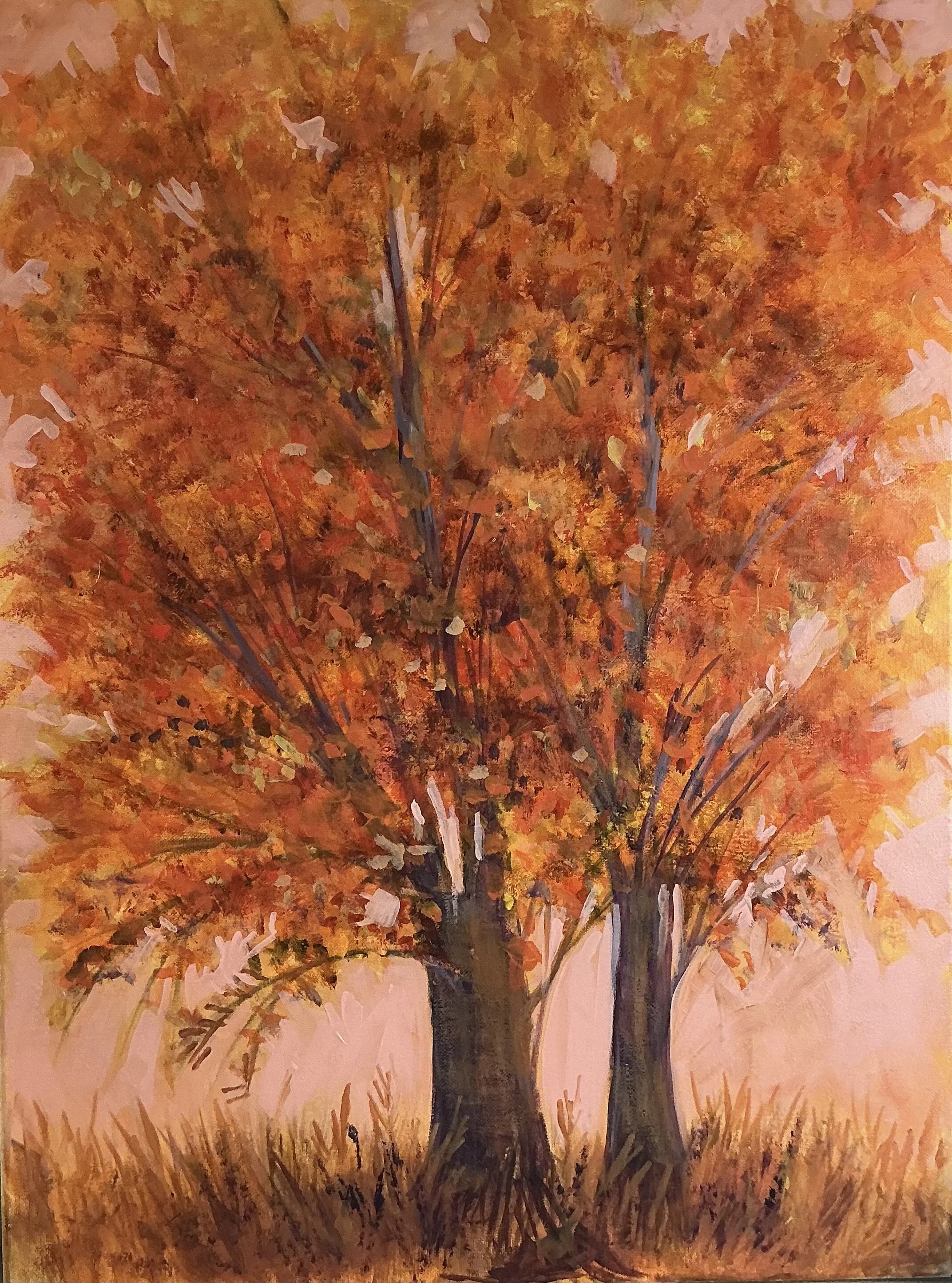 Autumn Bliss Acrylic Painting