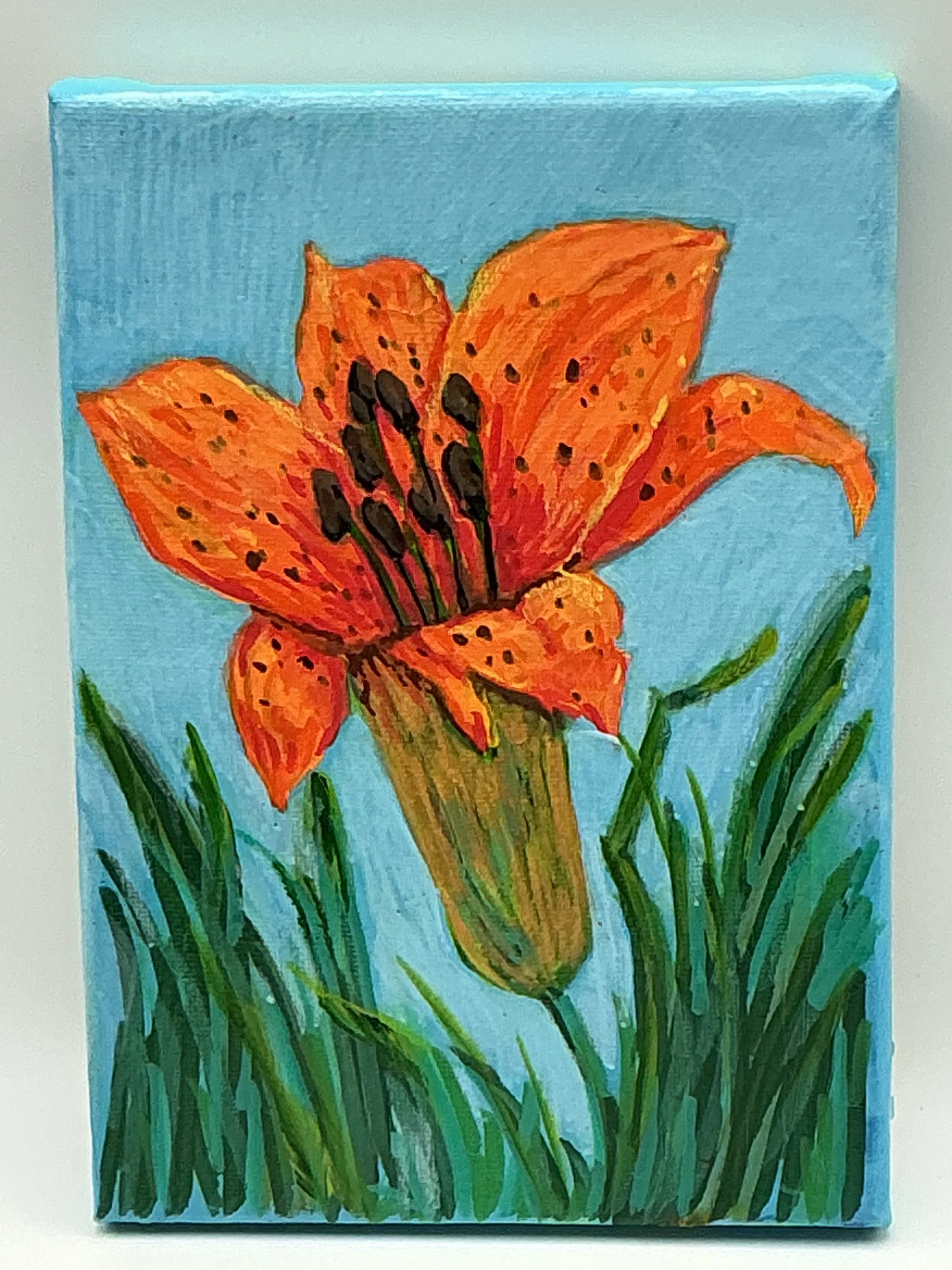 Blooming Brilliance: 8x10 Acrylic Flower Painting