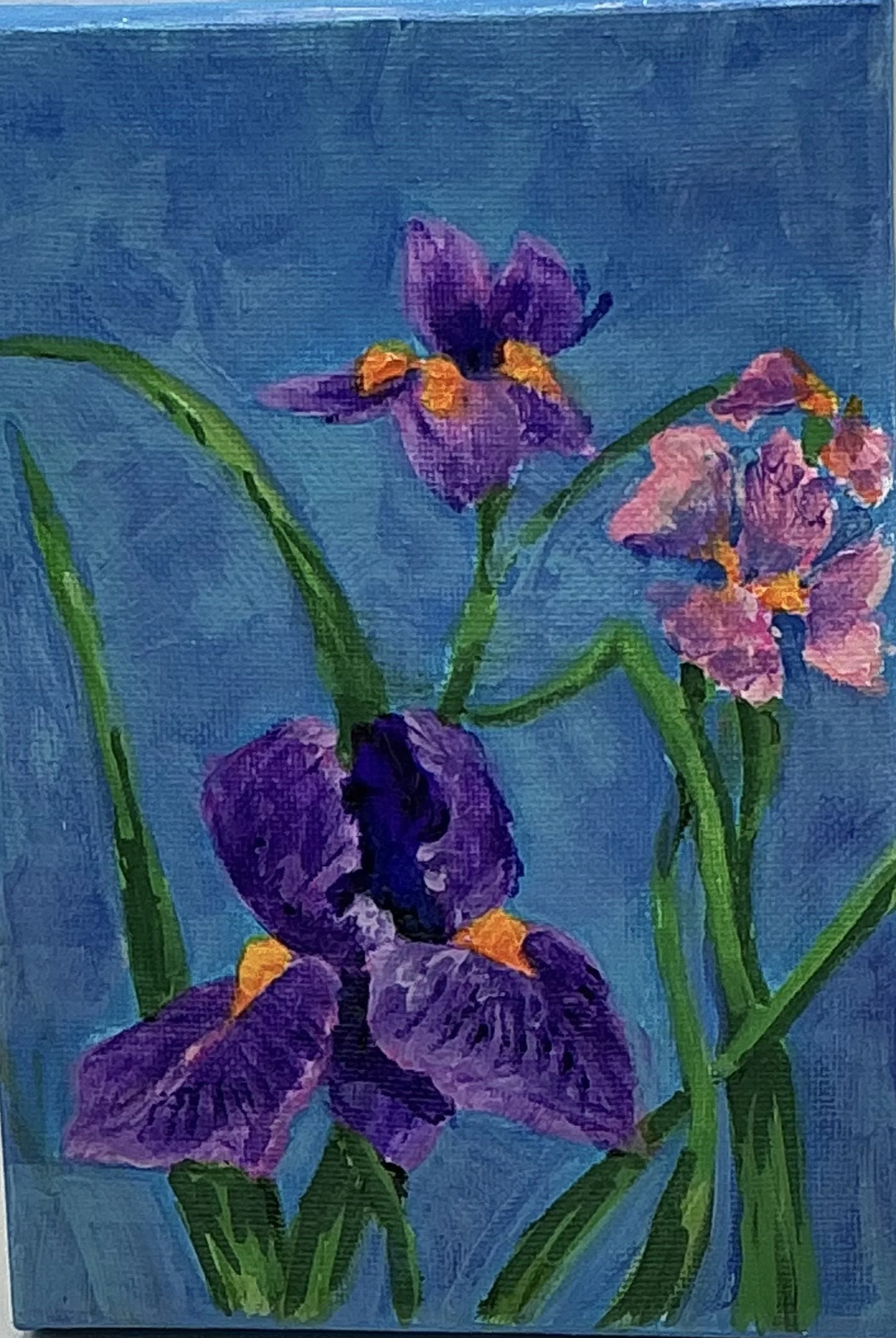 Blossom Breeze: 8x10 Acrylic Flower Painting