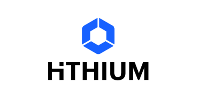Logo with a blue geometric hexagon above the word 'KTHIUM' in bold black letters.