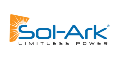 Sol-Ark logo with orange sunburst graphic and blue text, 'Sol-Ark Limitless Power'