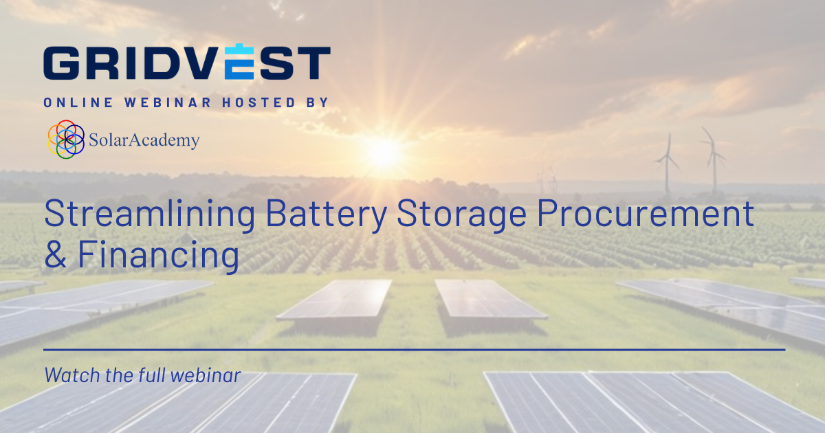 Webinar hero for Solar Academy with GridVest