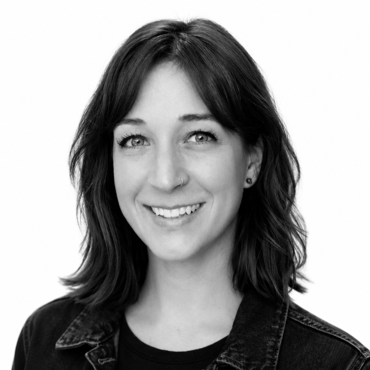 Black and white portrait of woman