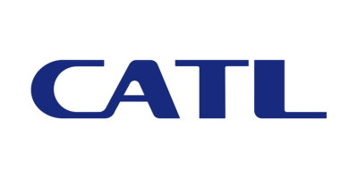 CATL logo in blue on a white background