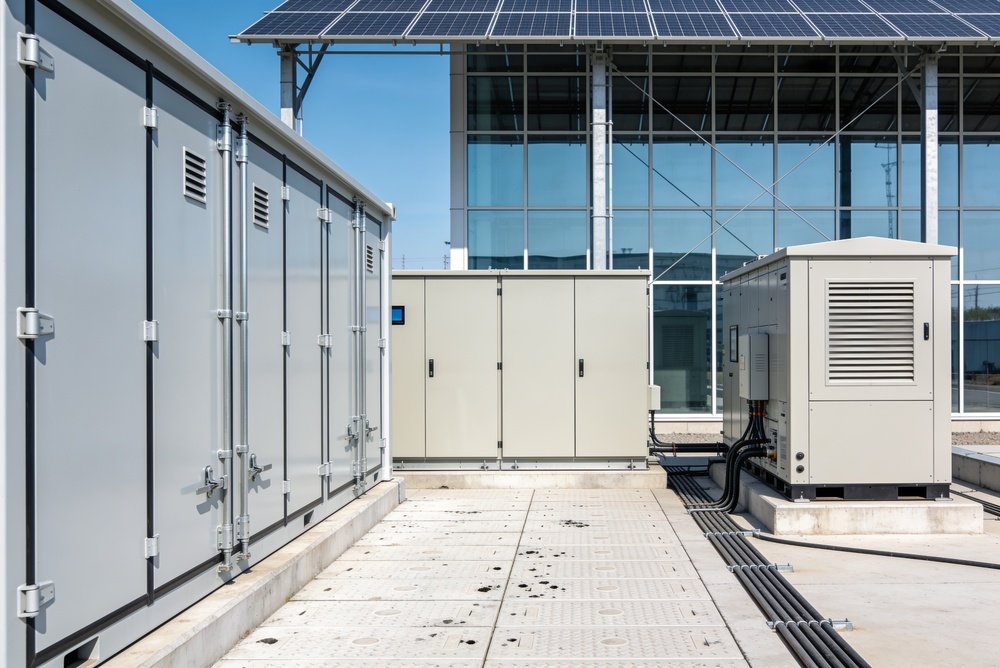 A set of battery storage containers