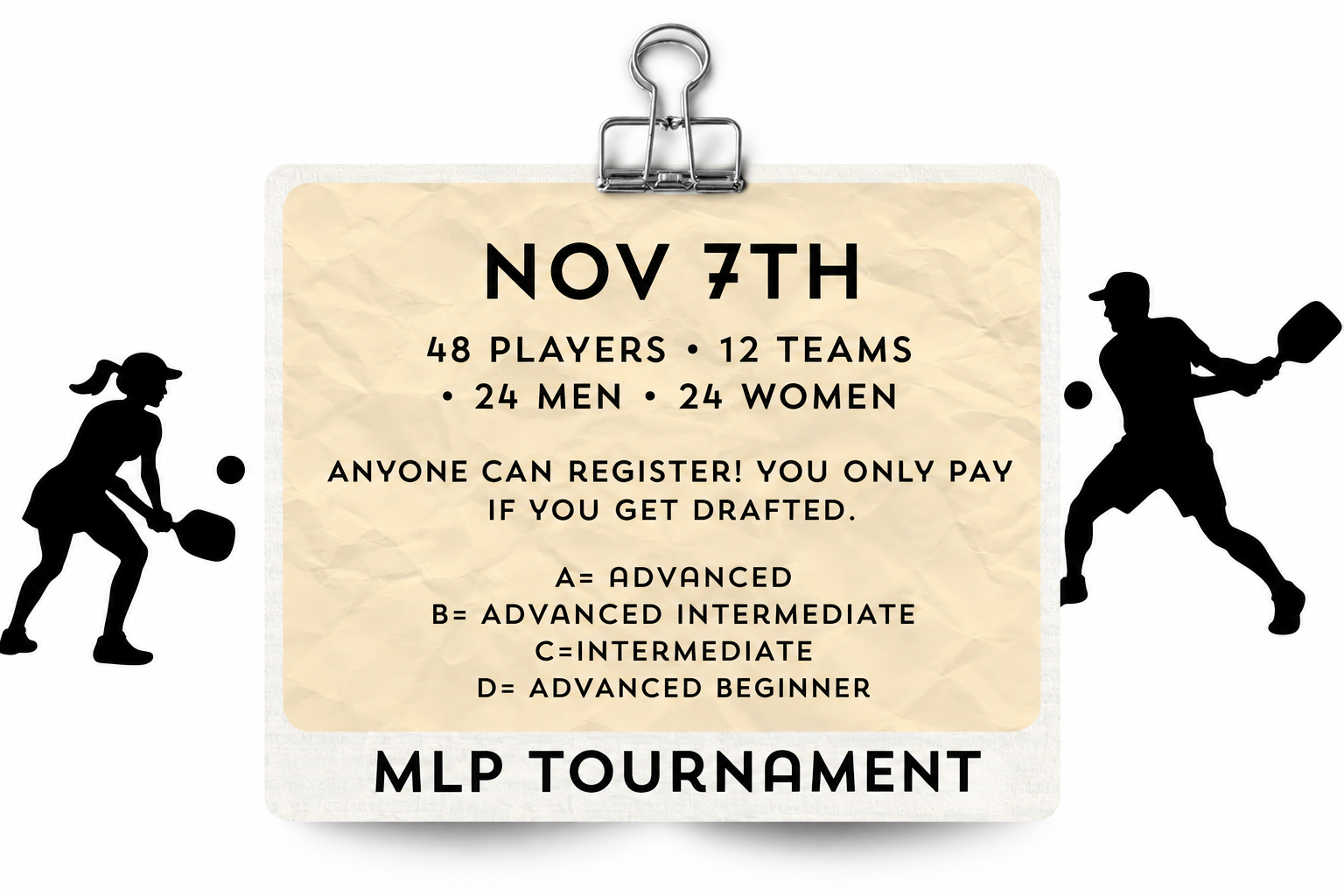 Pickleball tournament flyer with player silhouettes.png