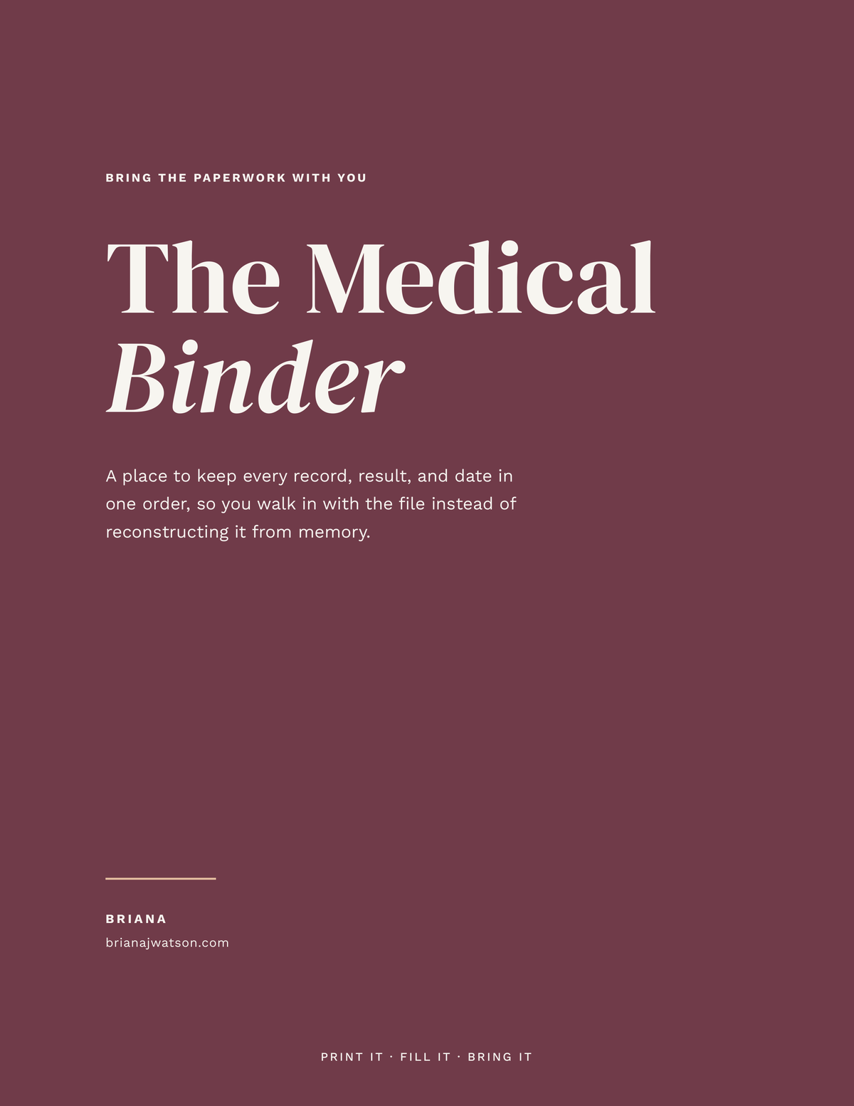 The Medical Binder