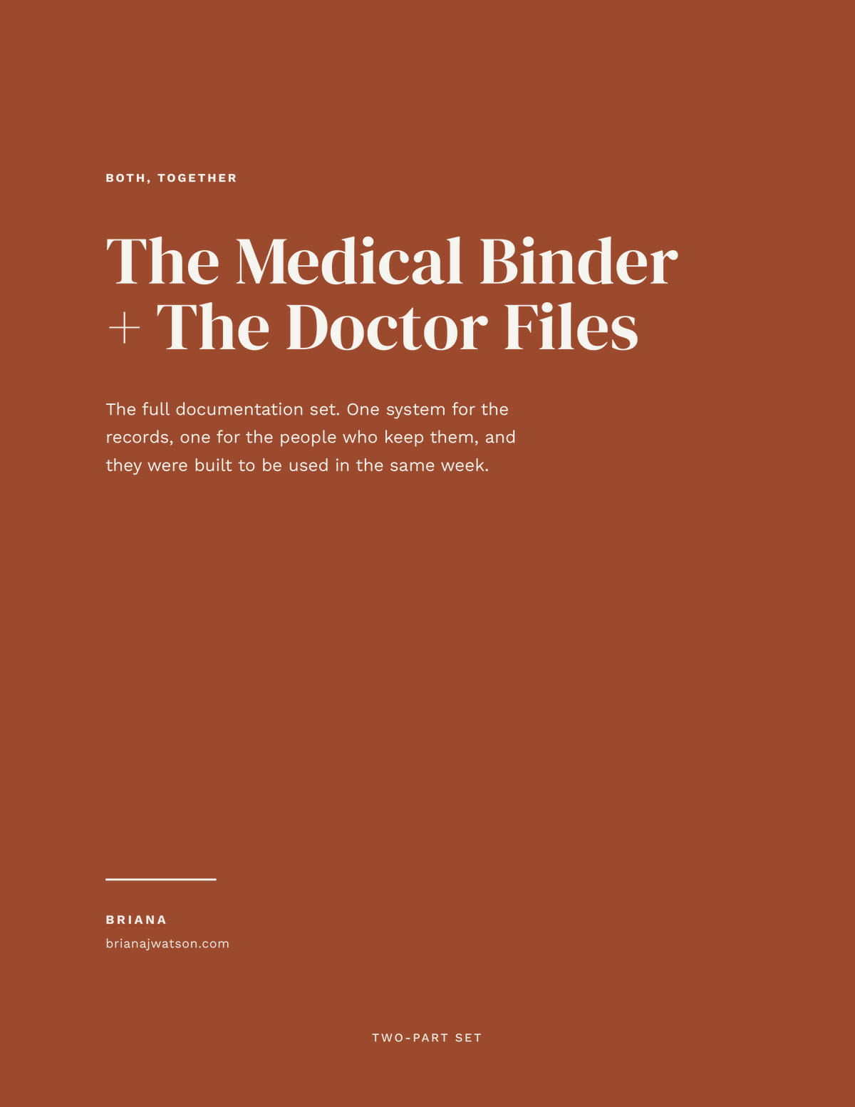 The Doctor File + Medical Binder