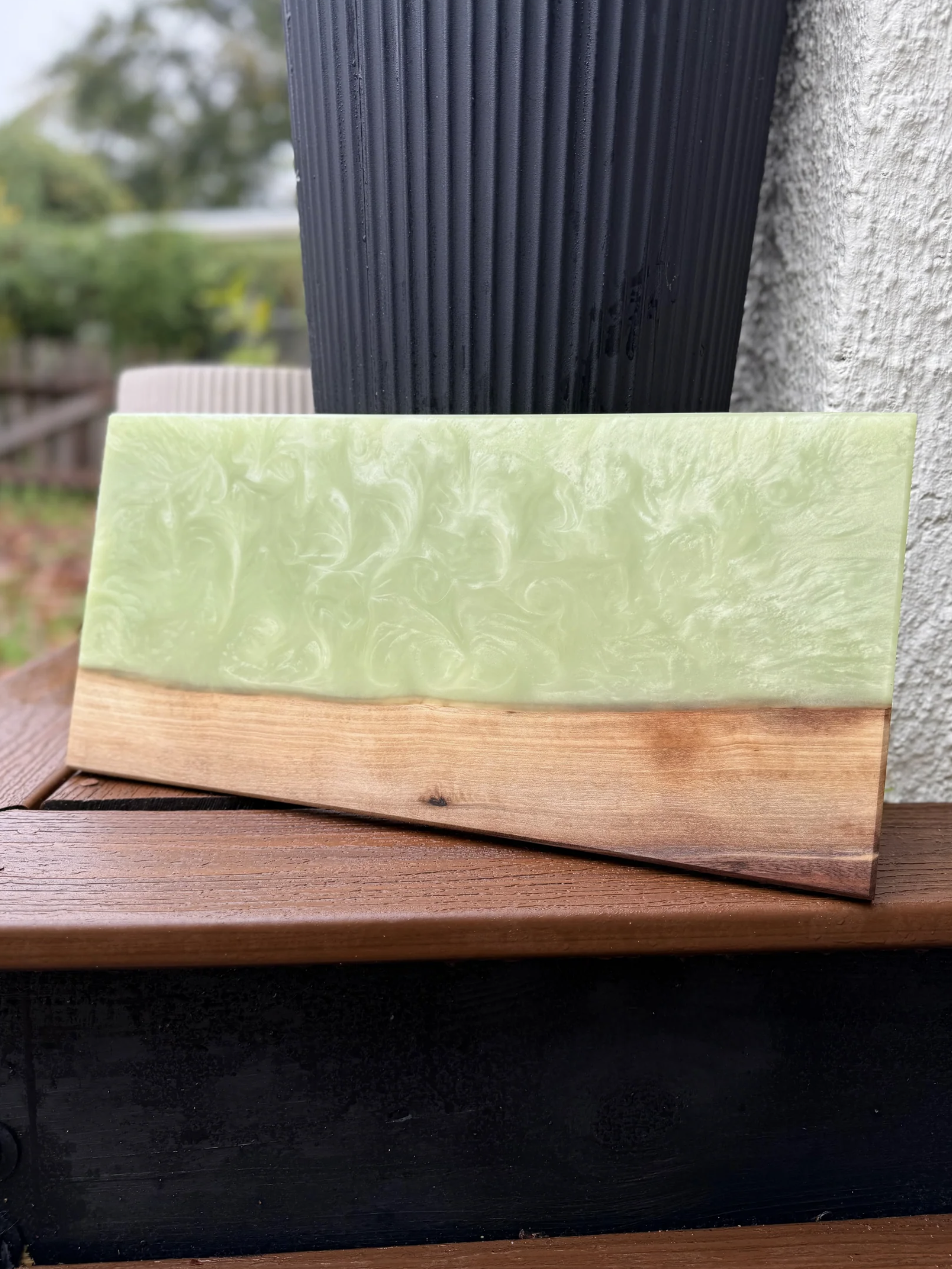 Black Walnut | Green Resin Charcuterie Board