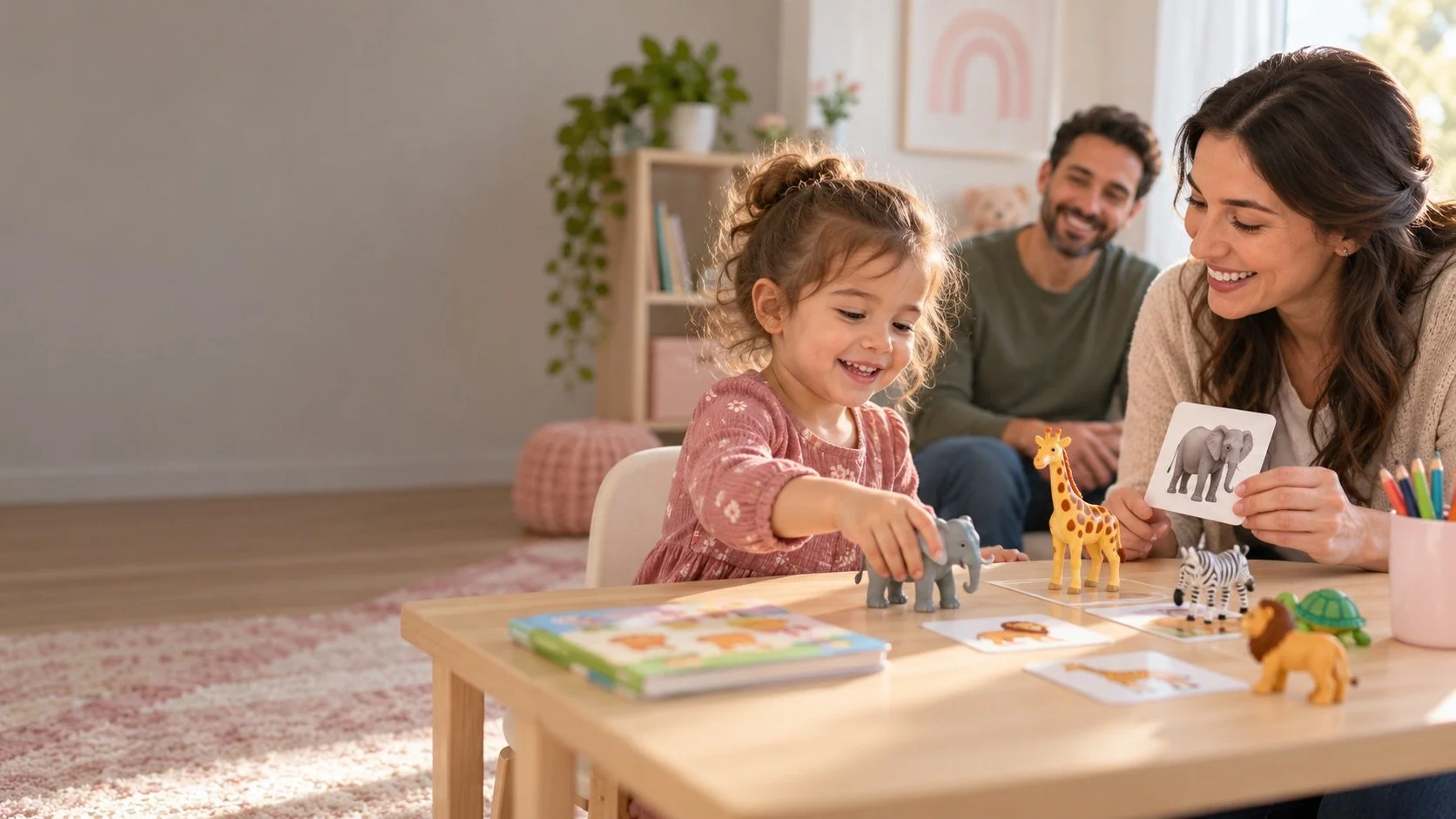 Illustrative image of pediatric speech therapy at home