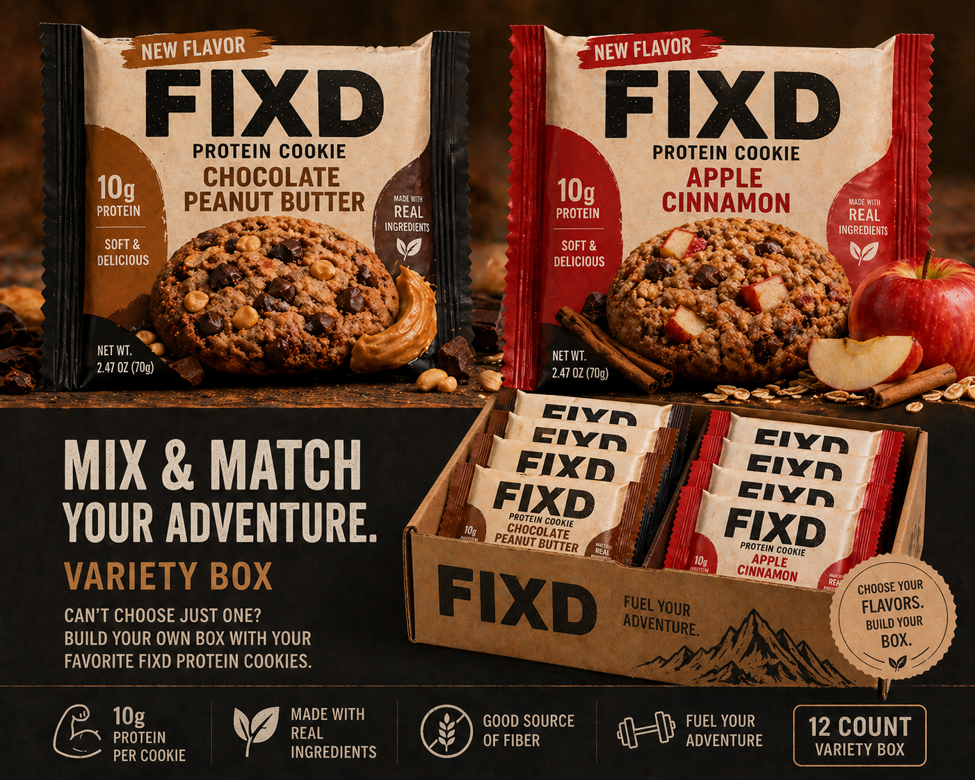FIXD Protein Variety Box 12pc MIXED