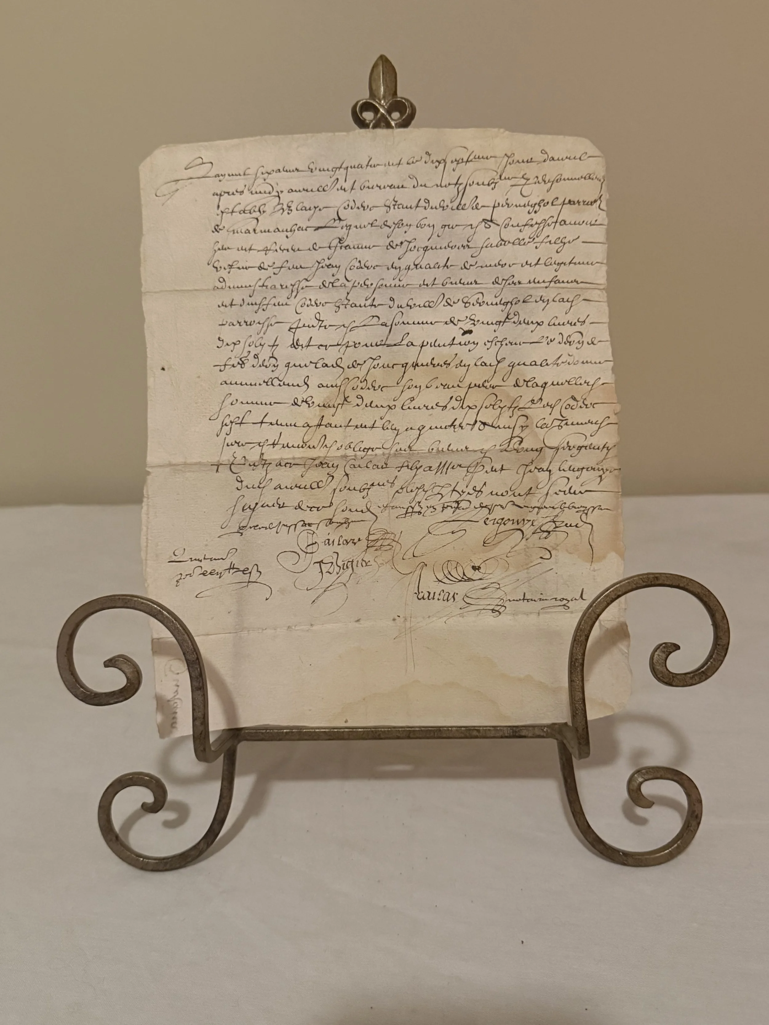 1700s French QUITTANCE Receipt - MARMANDE Wine Region - Notaire Royal