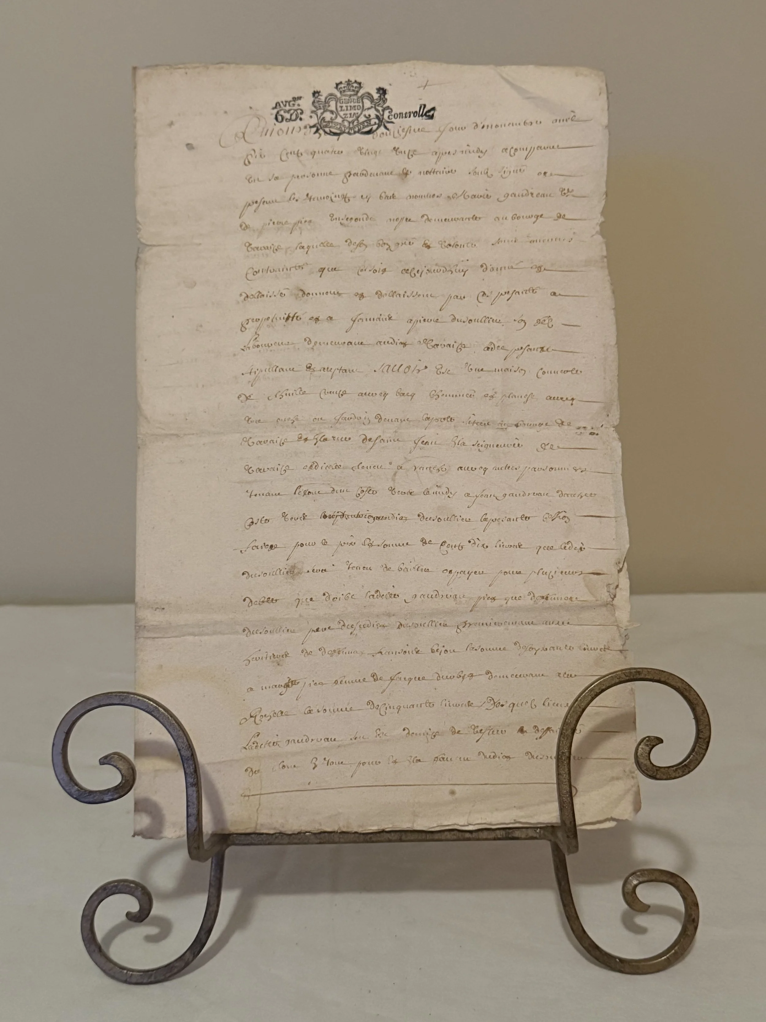 1789 French Revolutionary Document - Limoges Notarial Act - Pre-Republic