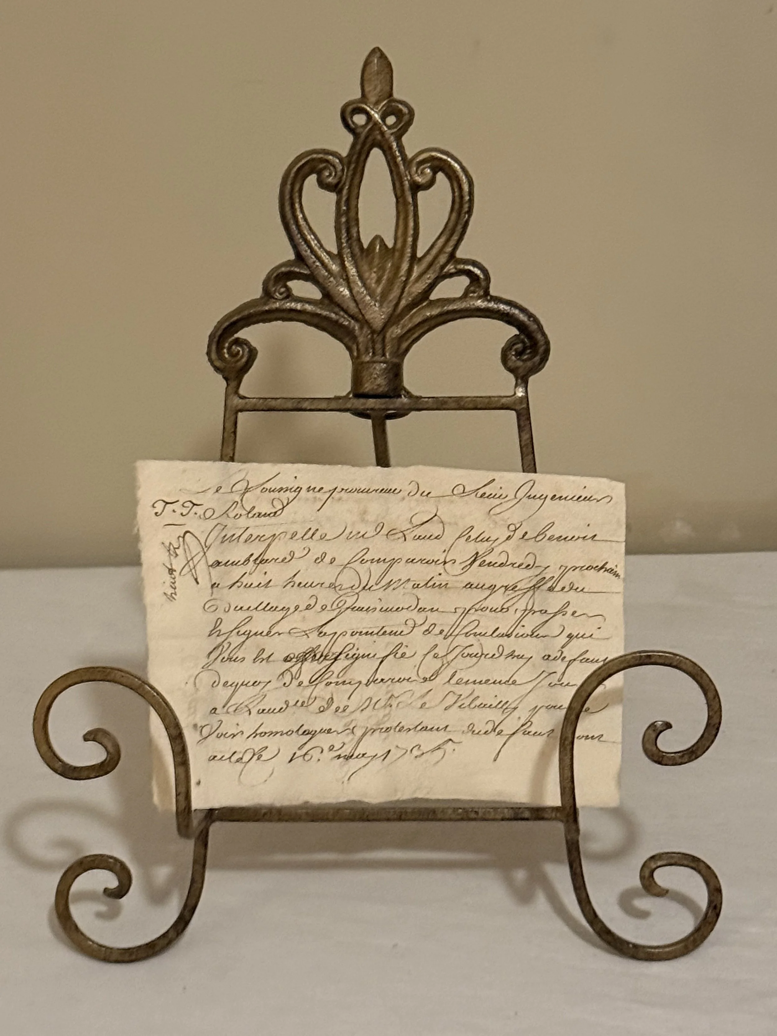 1735 French Royal Manuscript Summons Grenoble Dauphiné - Fleur-de-lis Tax Stamp