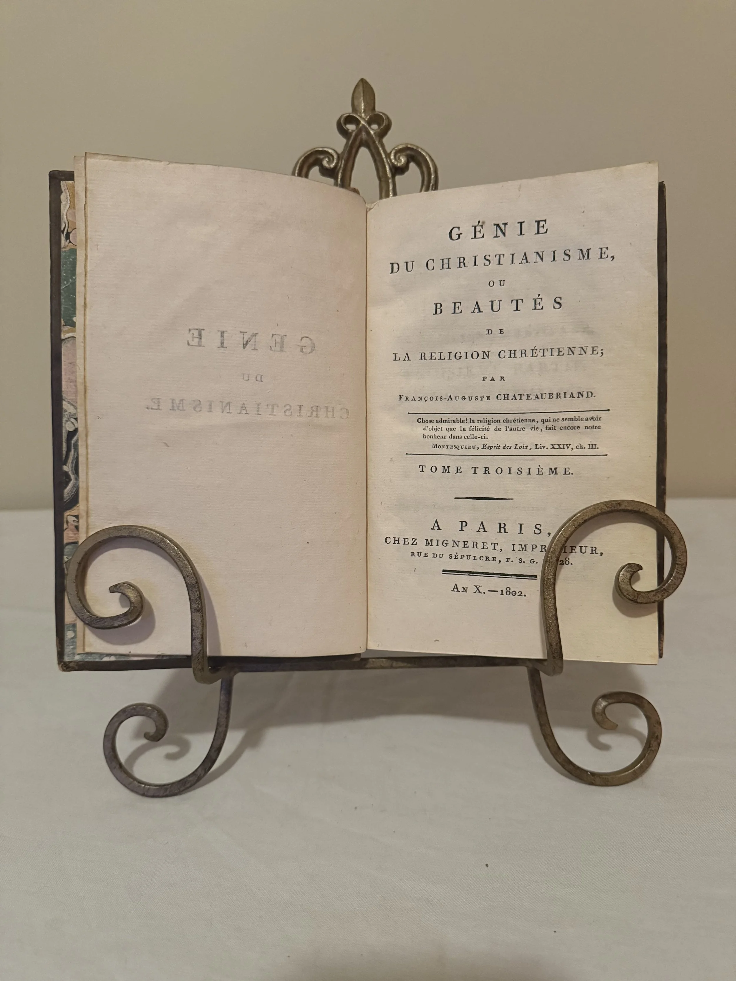 1802 Chateaubriand GENIE DU CHRISTIANISME - First Edition - LEATHER - GILT