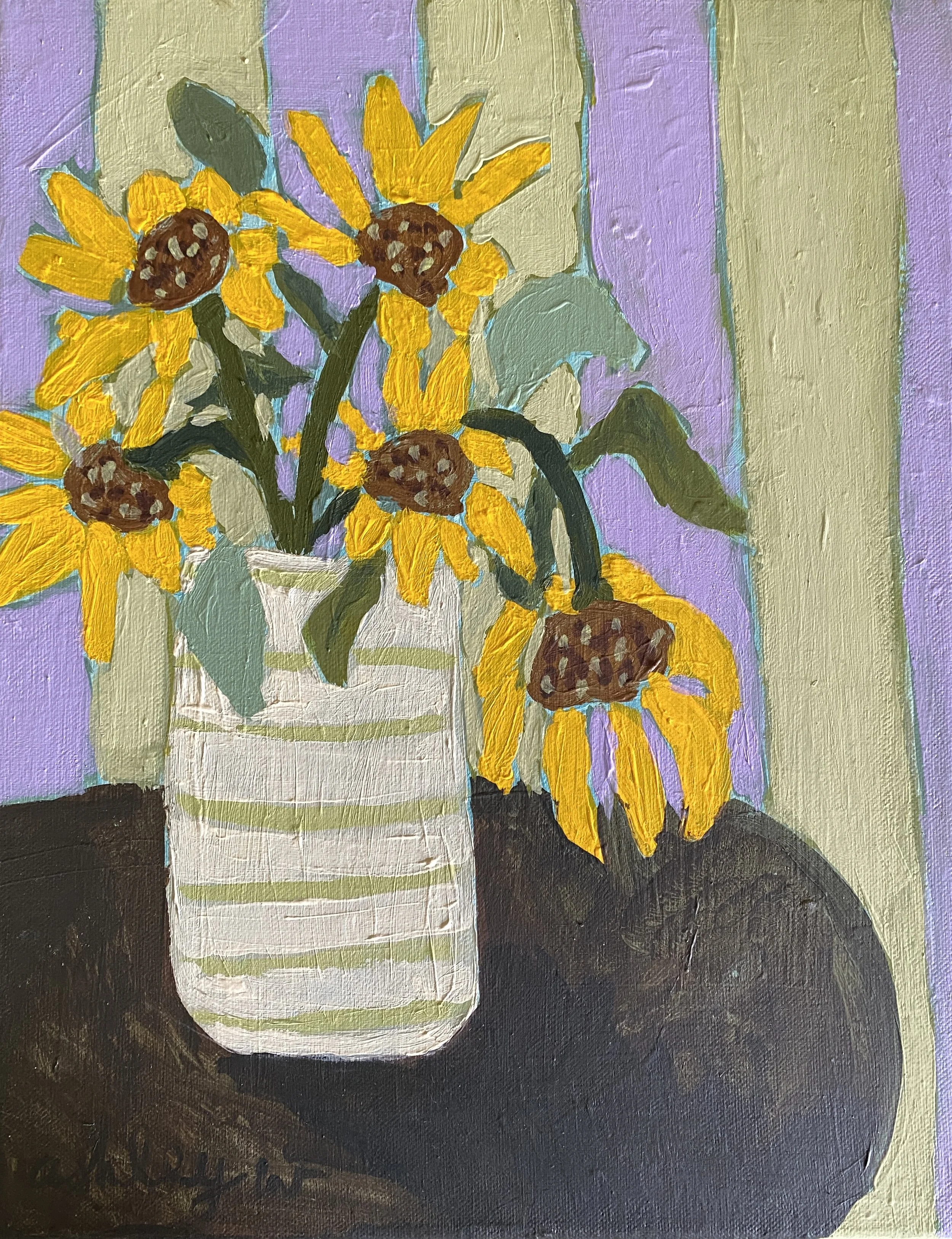 "Sunflowers in Vase"
07-21-2025
Acrylic on canvas 
14"x11"
