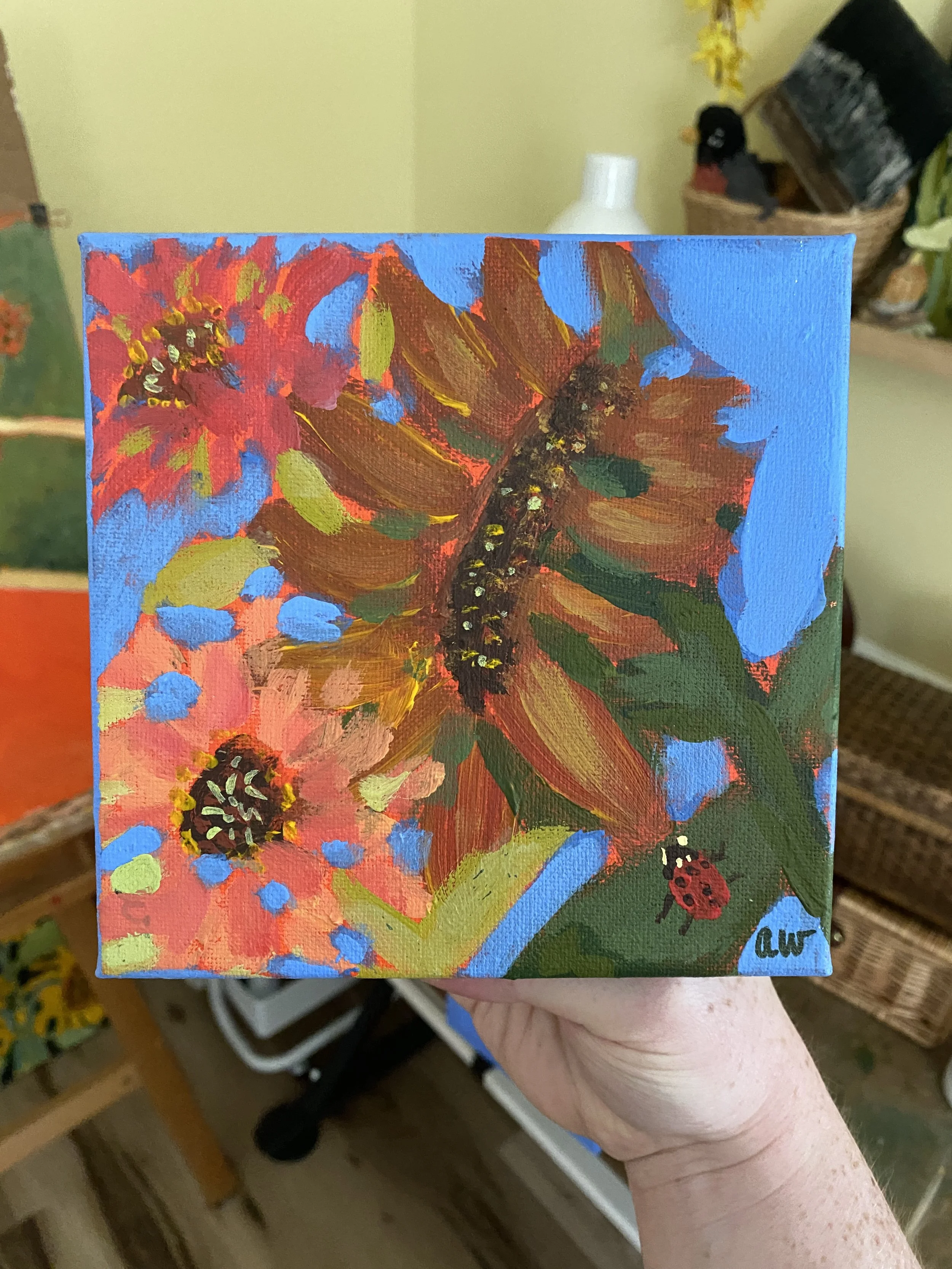 "Ladybug" |  7-27-2026 | Acrylic | 6"x6"