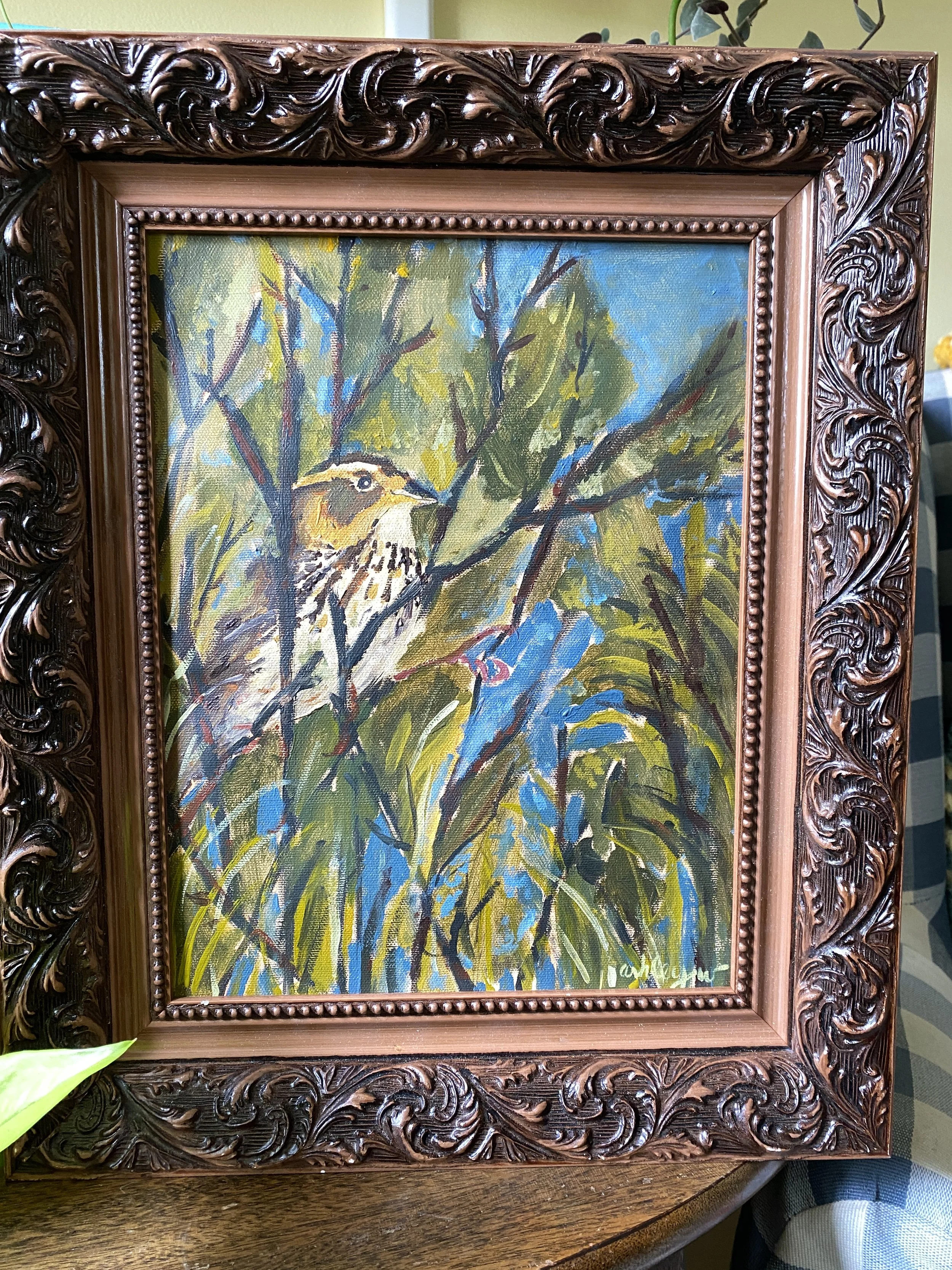 "Saltmarsh Sparrow" | 6-27-2026 | Acrylic | 12"x10"