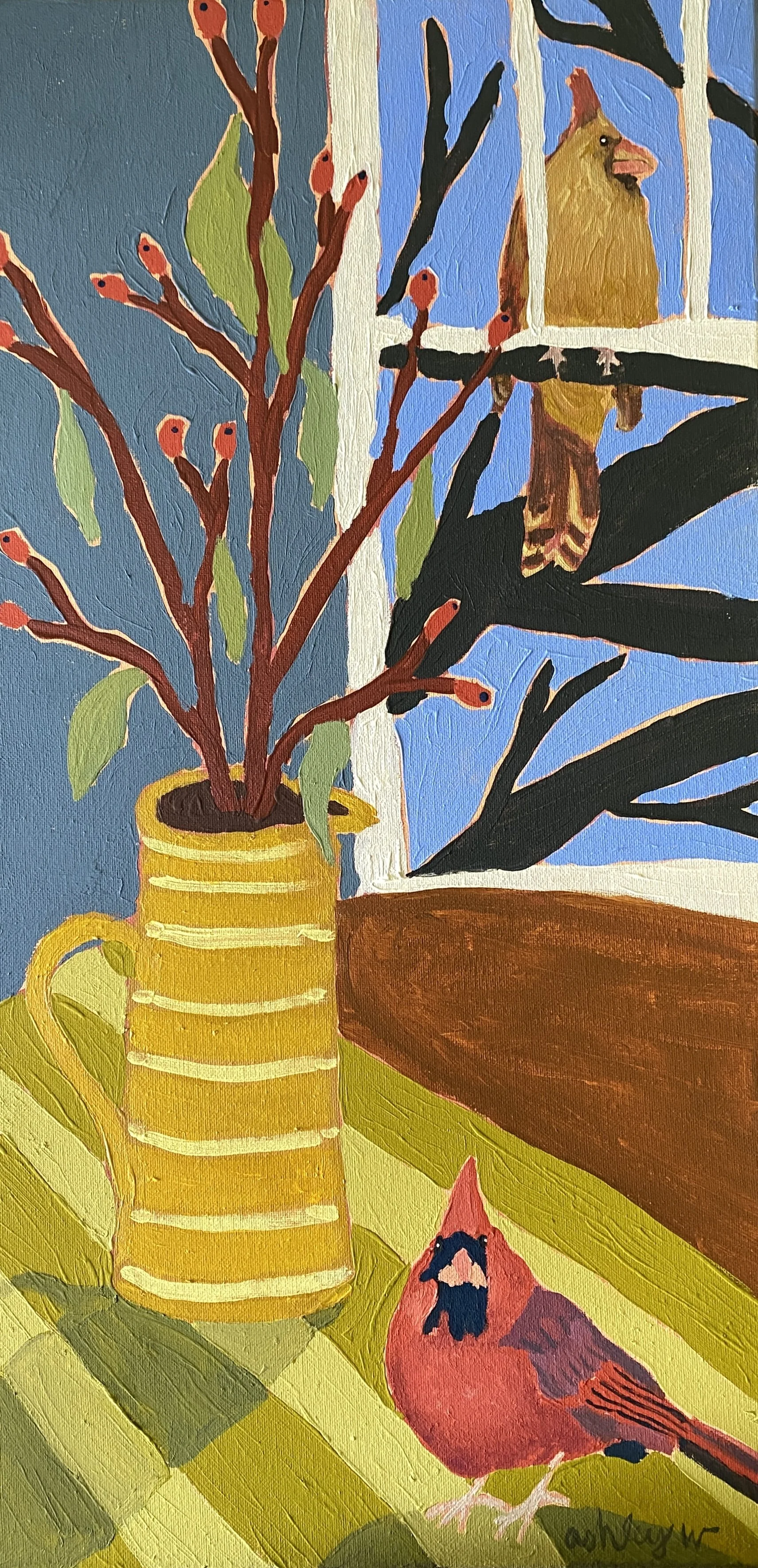 "Delightful Refuge" 
09-24-2025
Acrylic on canvas 
24"x12"