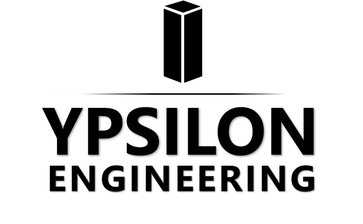 High-rise building in perspective angled to depict letter Y for Ypsilon.