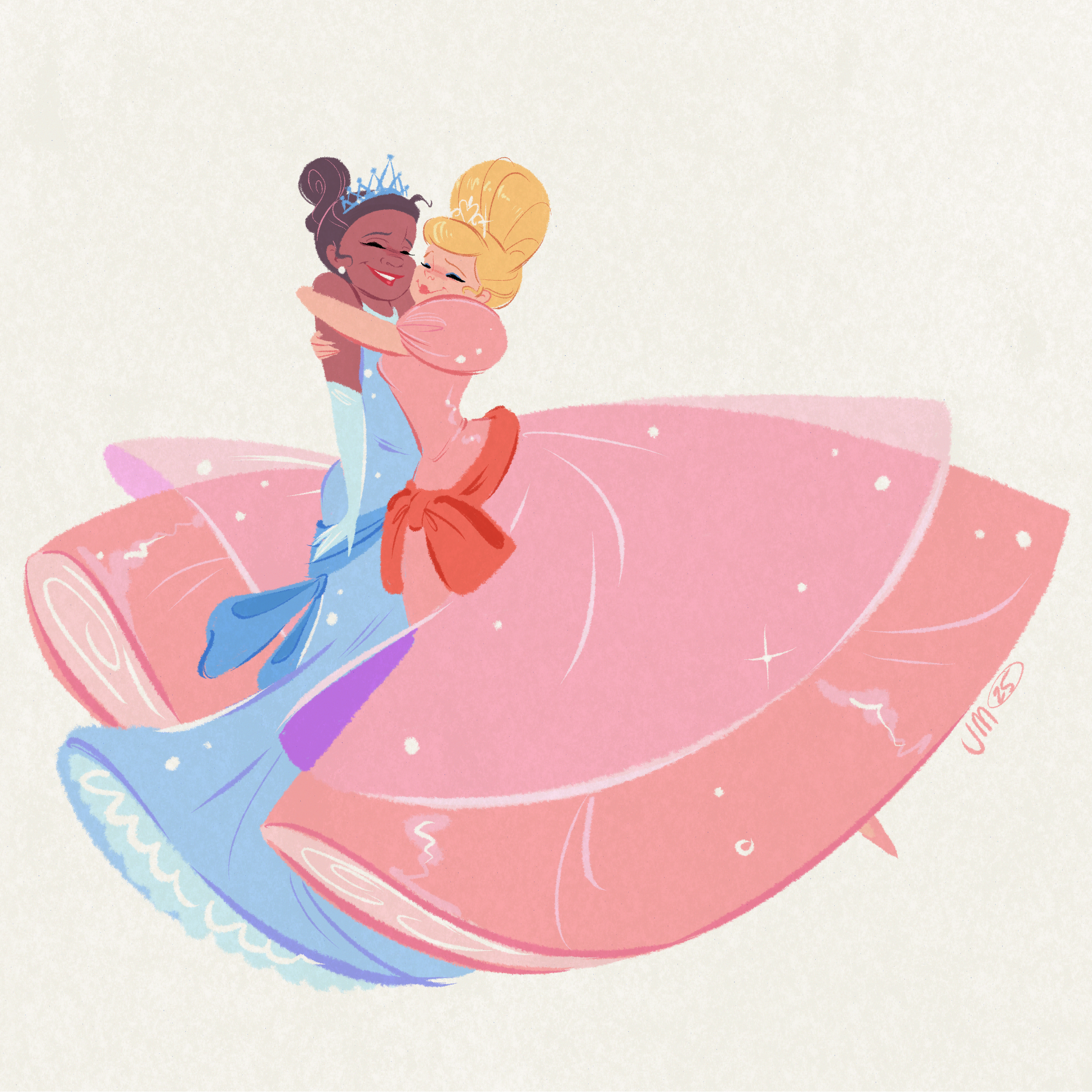 Lottie and tiana hugging.png