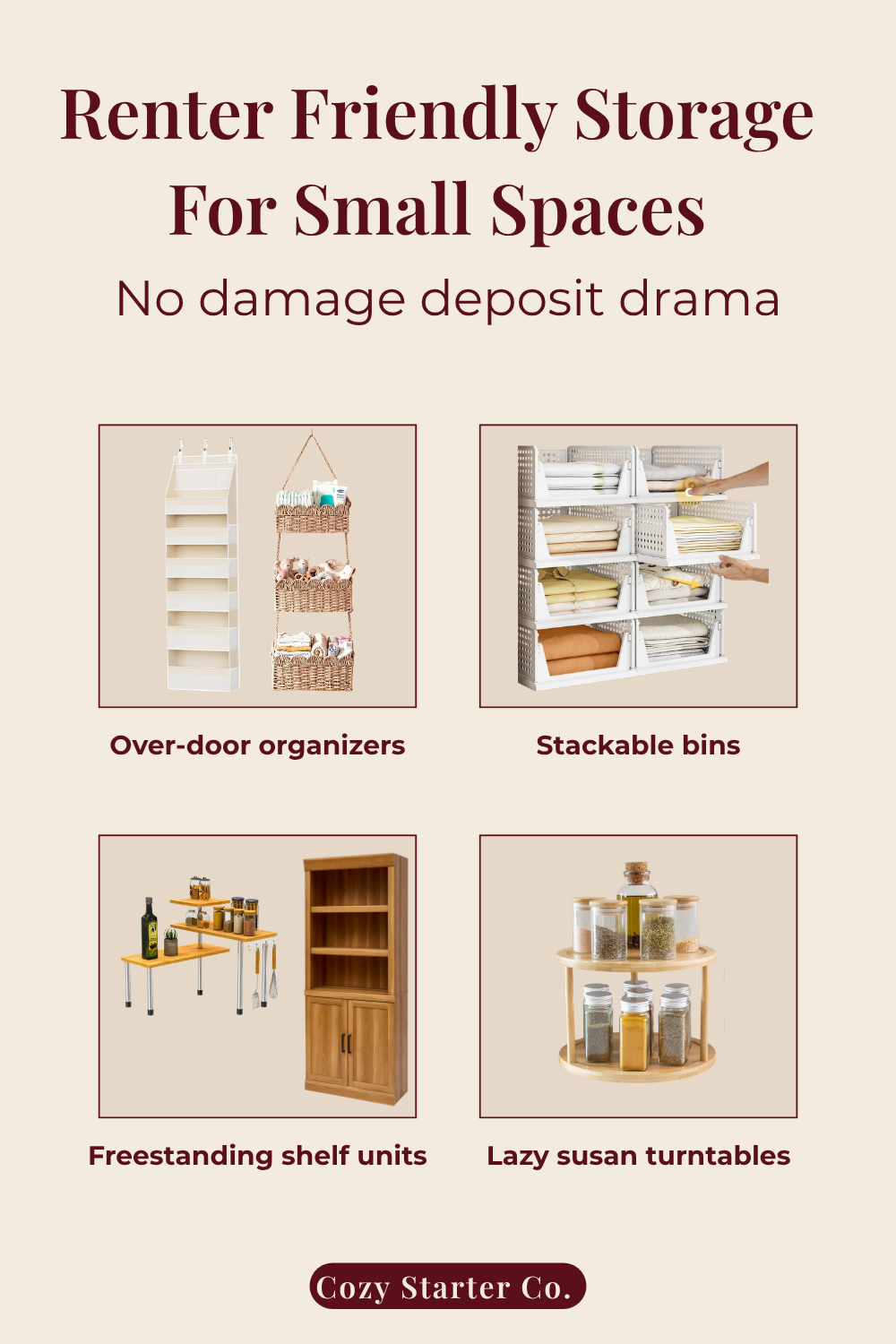 Renter Friendly Storage Hacks for Small Spaces (No Drilling Required)
