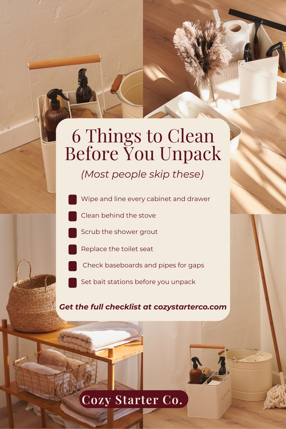 Move-In Cleaning Checklist: What to Clean Before You Unpack Anything