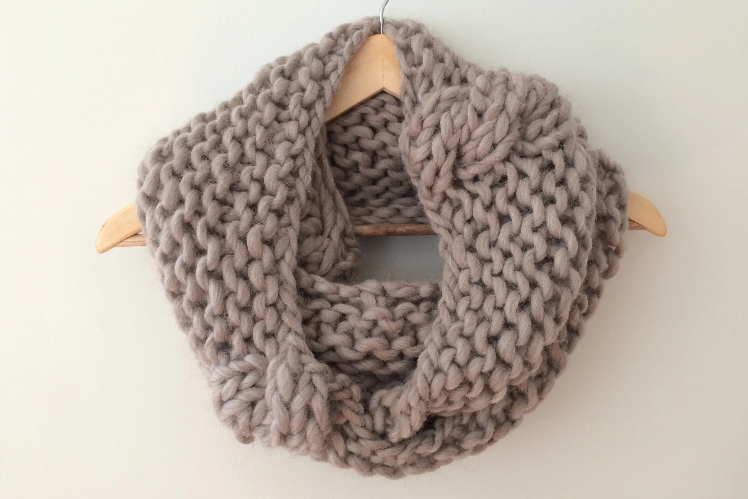 Chunky Ridge + Cable Infinity Scarf