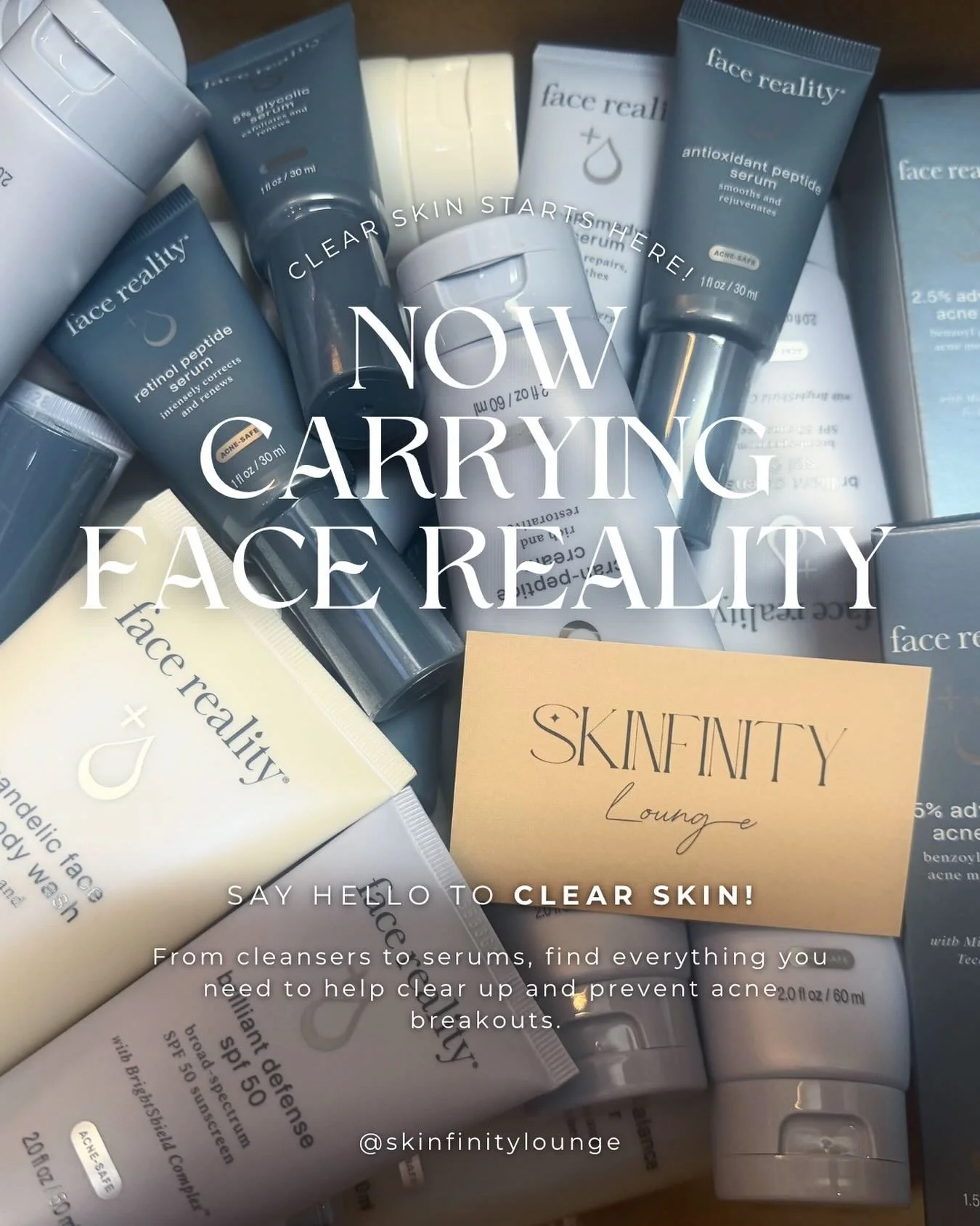 A preview of what&rsquo;s to come 👀
Face Reality is officially part of Skinfinity. 

Acne-focused. Results-driven. No guesswork.

This is where your clear skin journey begins. 
#facereality #skincare #clearskin