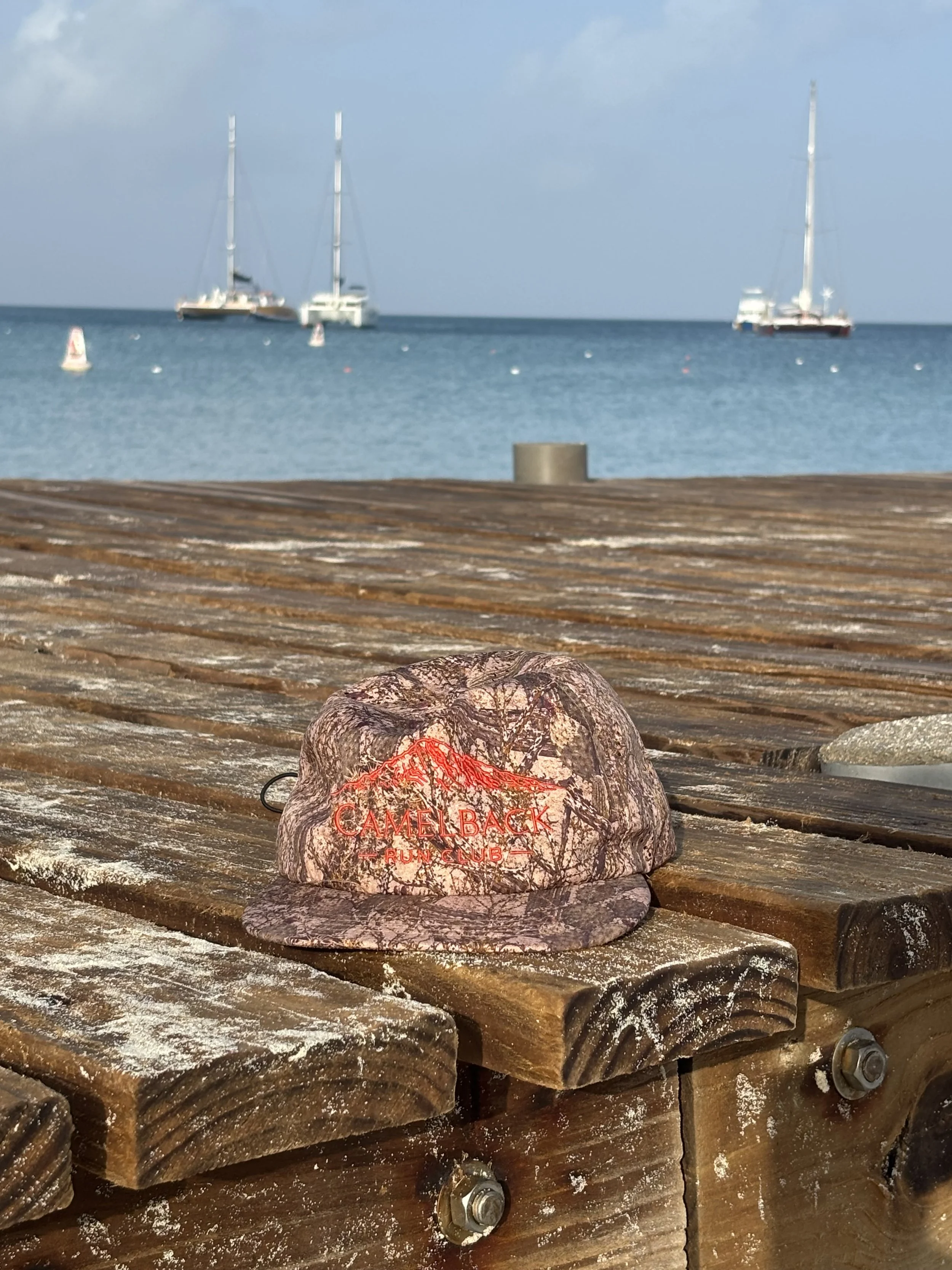Desert Camo Hat in the Caribbean  