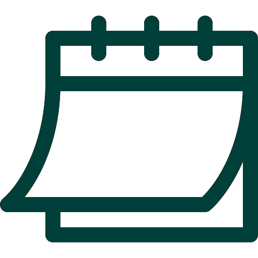 Icon of a calendar or planner with a blank page.