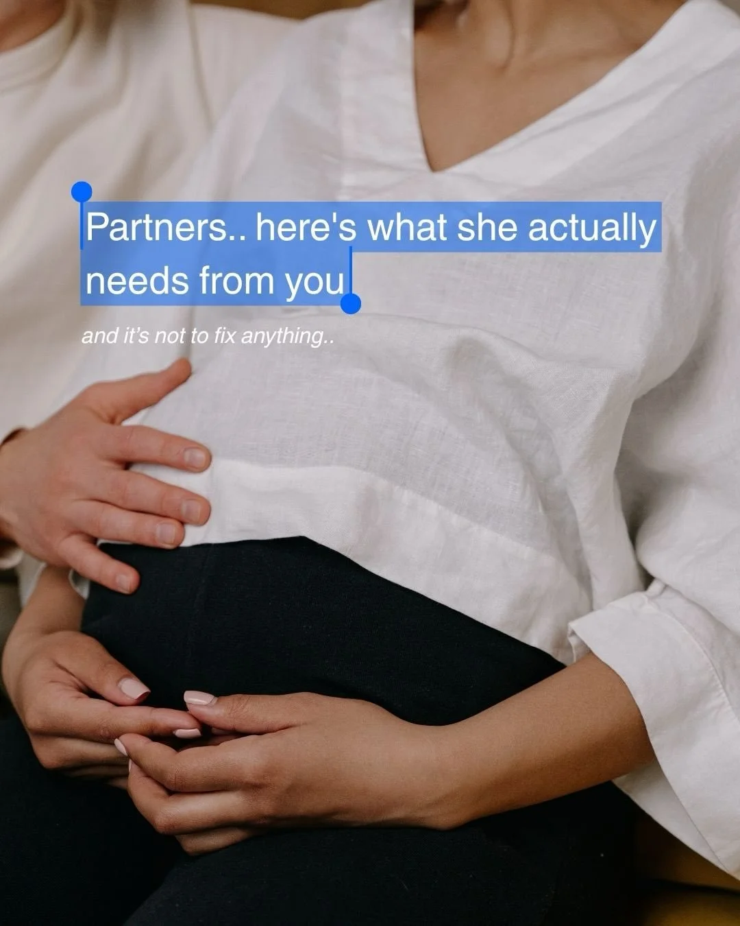 Partners, this one&rsquo;s for you 💪

You don&rsquo;t need to have all the answers. You don&rsquo;t need to fix anything. You just need to show up - calm, steady, and present.

That&rsquo;s it. That&rsquo;s the job.

But here&rsquo;s the thing: the 