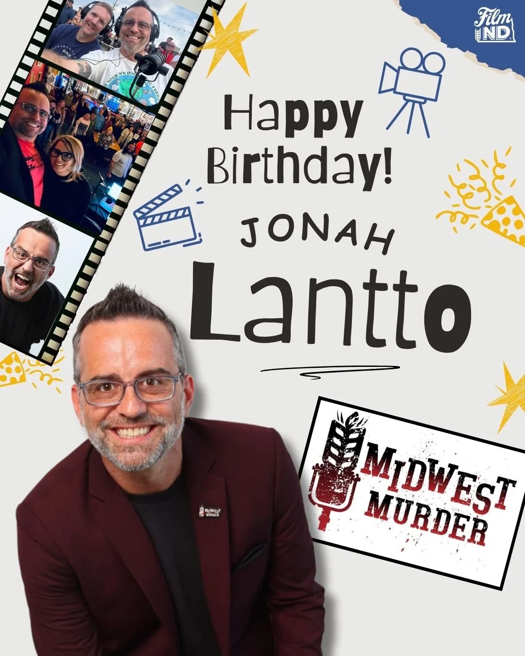 🎉 Happy Birthday, Jonah J Lantto!

Today we&rsquo;re wishing a very happy birthday to Jonah J Lantto, founder and host of @midwestmurderpod and one of North Dakota&rsquo;s most prolific podcast producers and storytellers.

Since turning his basement