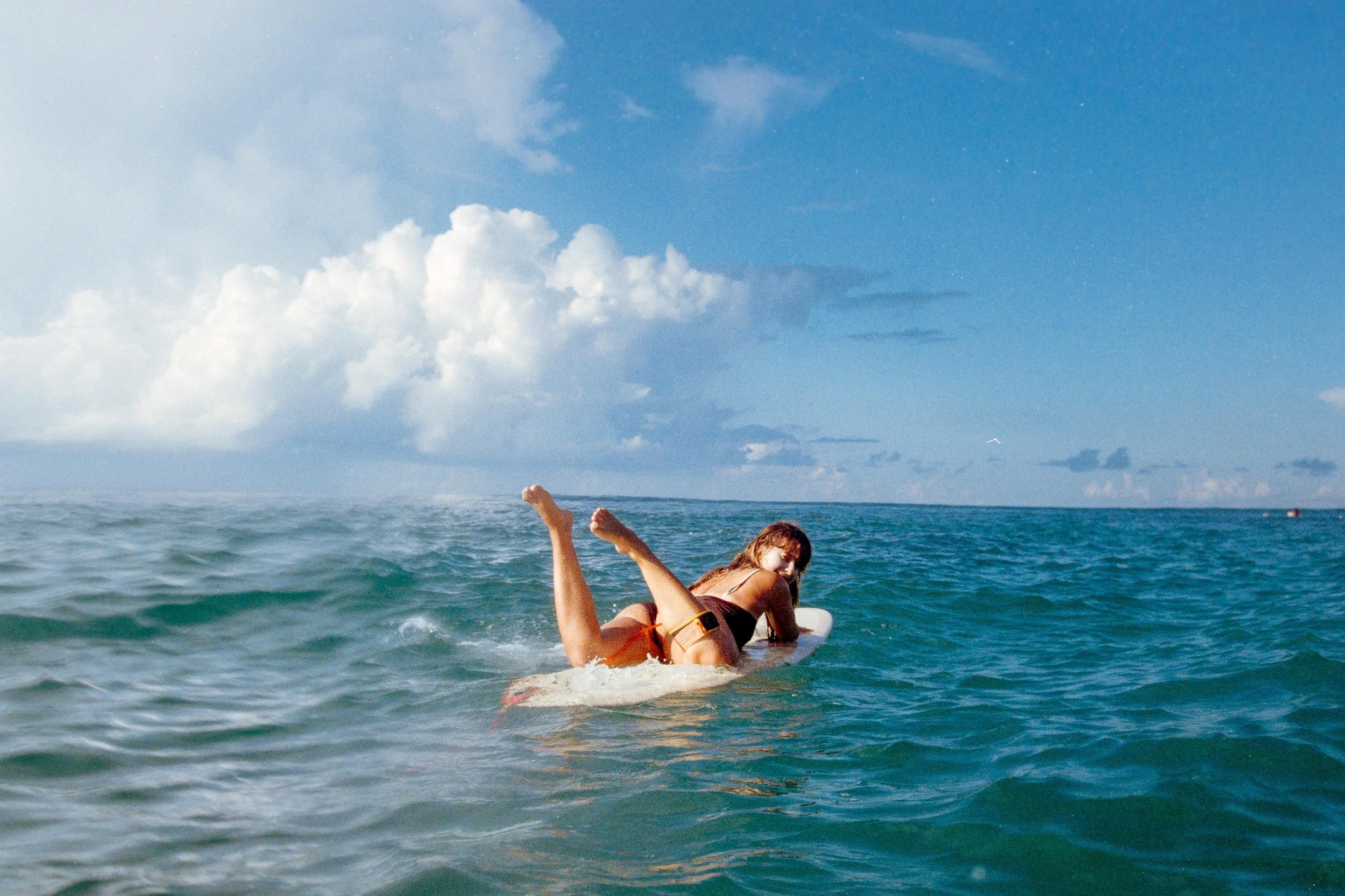 Sarah surfing at Lazy Right, Midigama, Sri Lanka