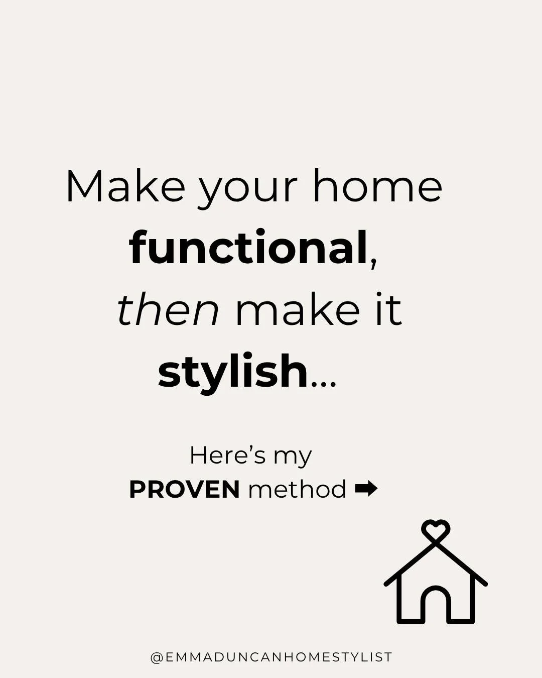 🏡 It's my ECROS method and it applies to any room in the home...

🔃 EDIT - Think about the things you need and love first then let go of everything else
🧹 CLEAN - It's amazing the difference it makes!
🛋 RECONFIGURE - Now you've edited, perhaps th