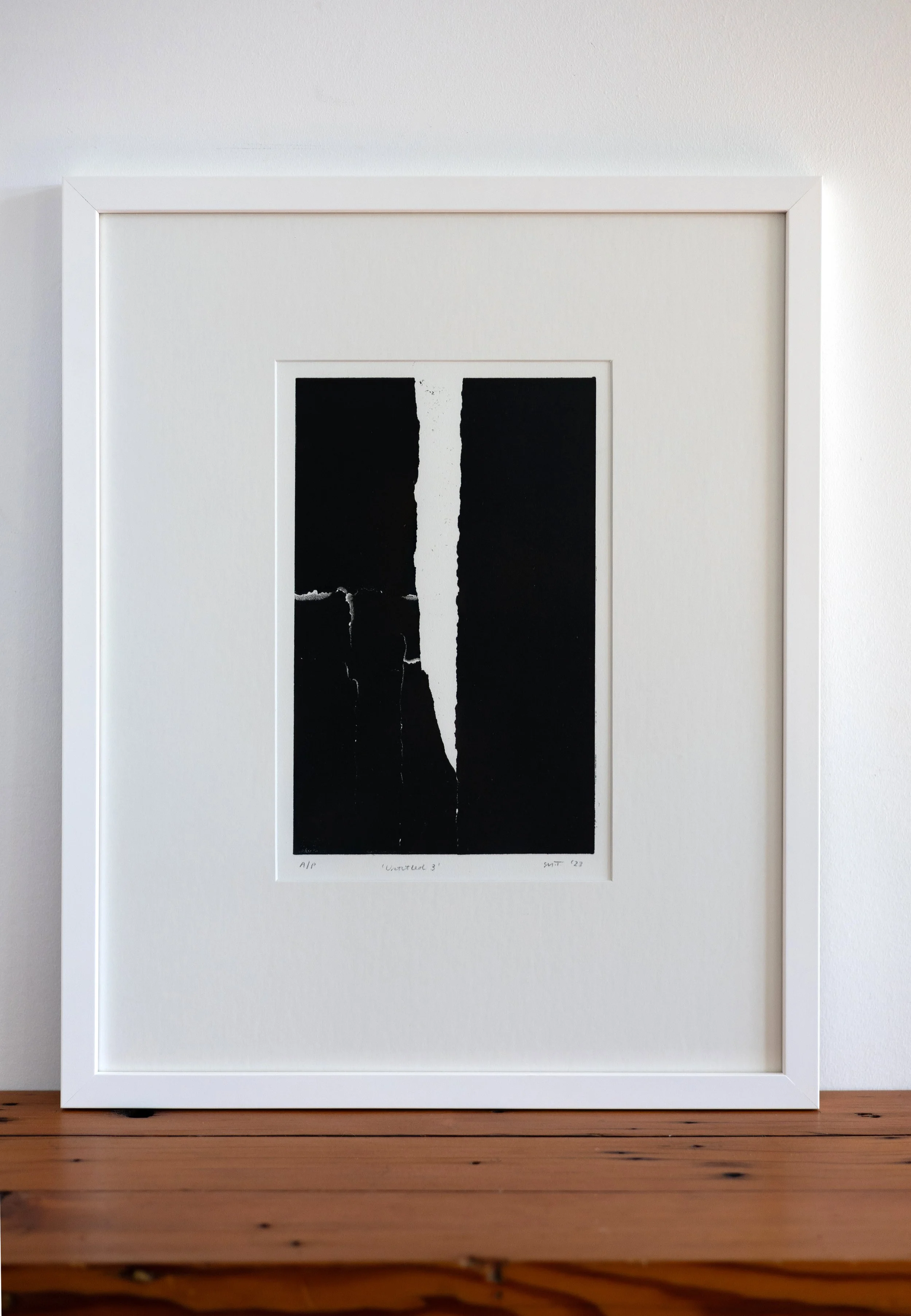 Marnie Tomczyk, Untitled 3, relief print, oil-based ink on paper, 2024, 54 x 45 cm (framed)