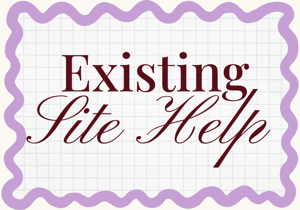 Existing Site Help Service Banner