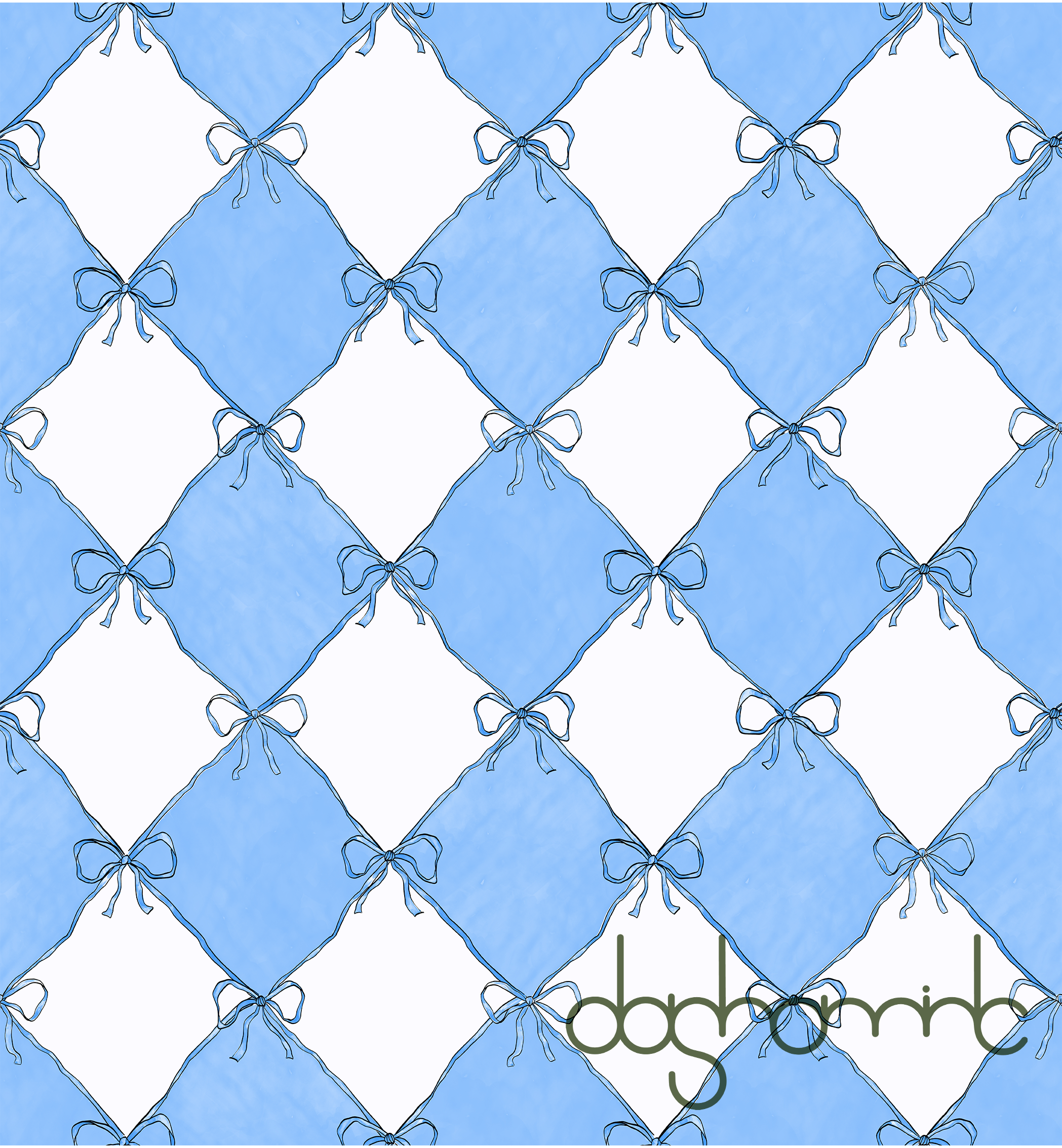 Ribbon Lattice — Sky Blue