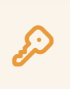 A simple graphic of a key in a gold color