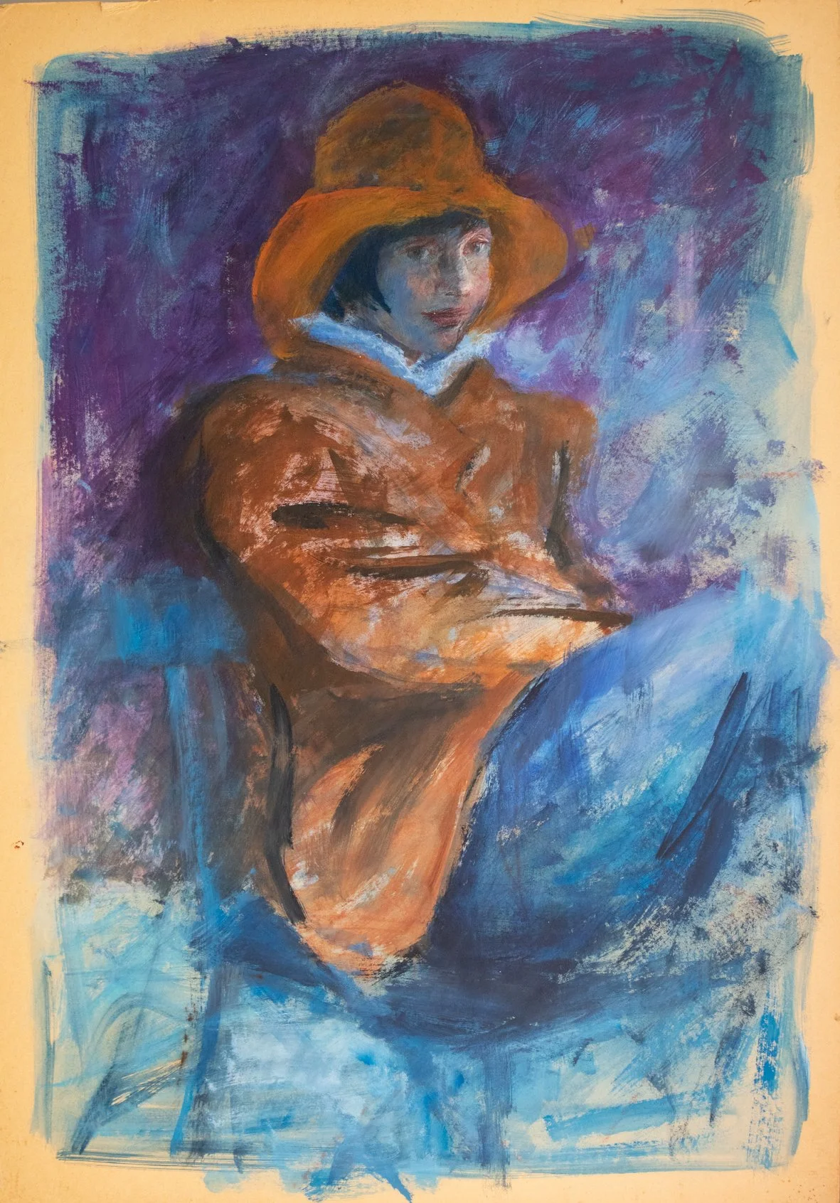 Alexa - Aquarell auf Karton  100x70 cm