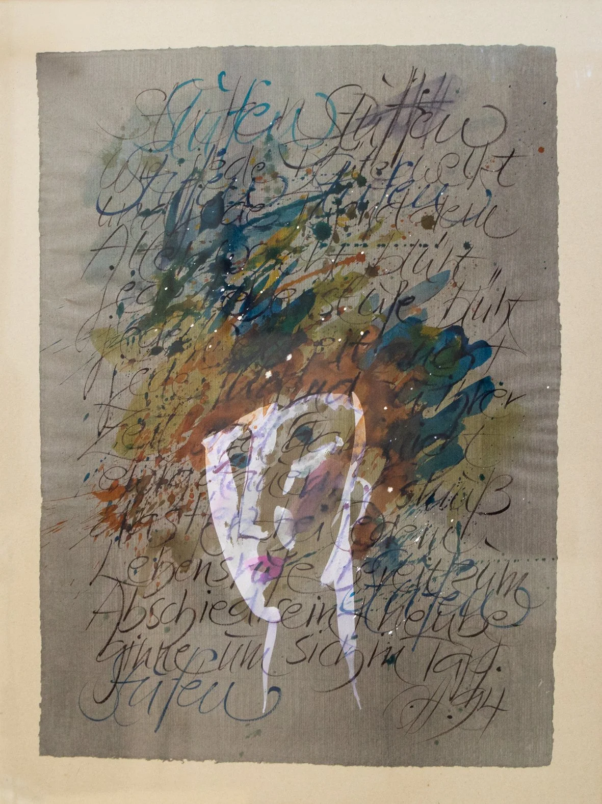 Adieu - Chinatusche 78x58 cm (81x61) 