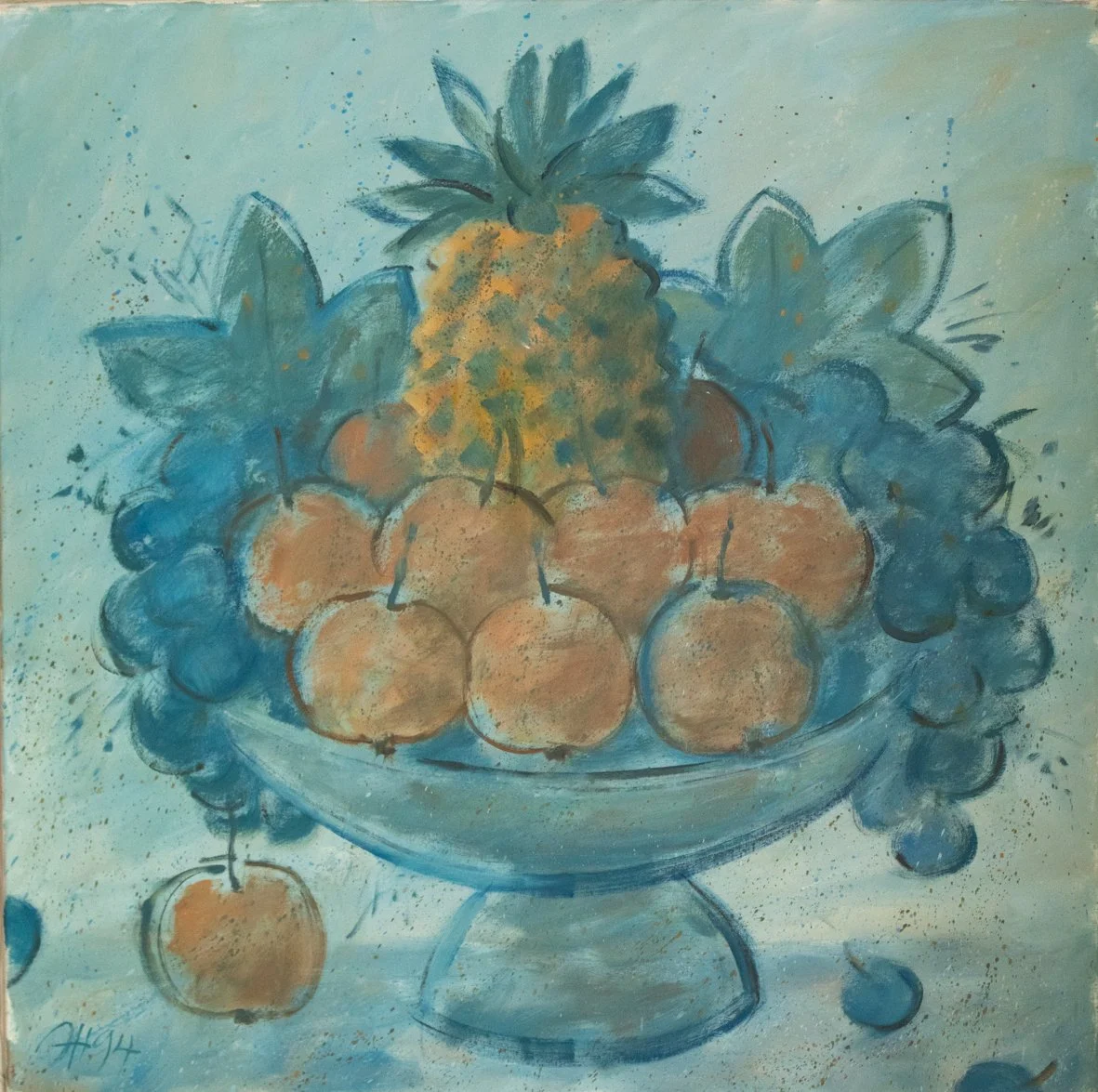 Der Tisch ist gedeckt - Oil on canvas 100x100