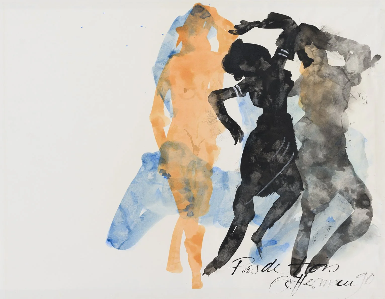 Tanzlust ,  1993  
Chinatusche auf Karton, 46x36 cm  