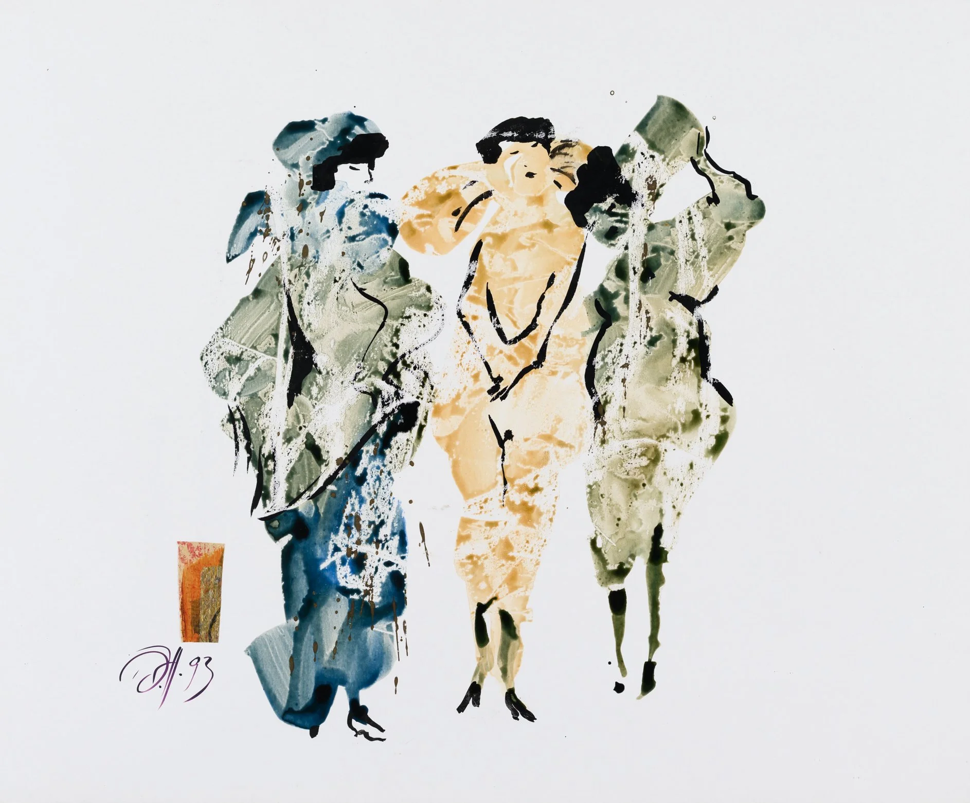 Das Urteil des Paris, 1993  
Chinatusche auf Karton, 48x40 cm  